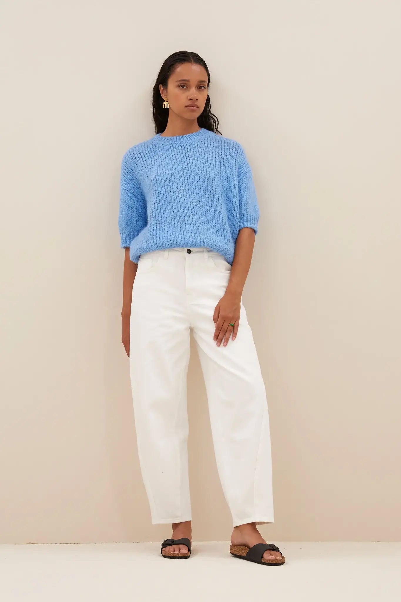 begum white pants - white