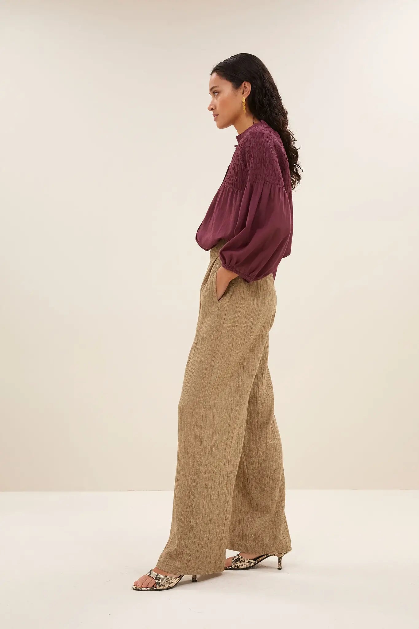 Benji lurex pants - Gold