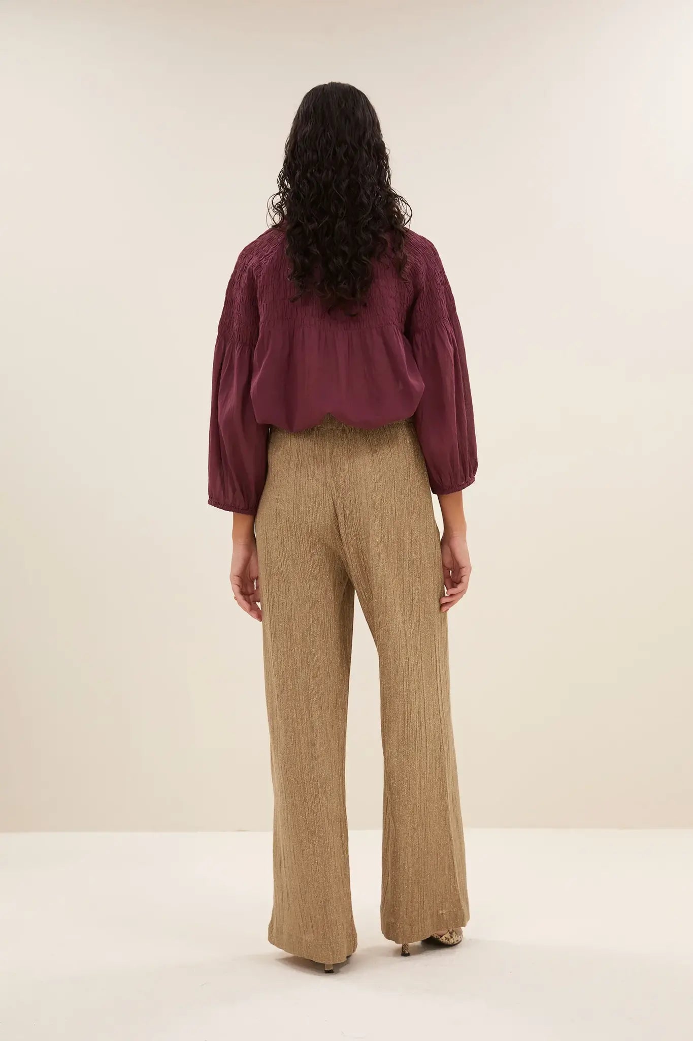 Benji lurex pants - Gold