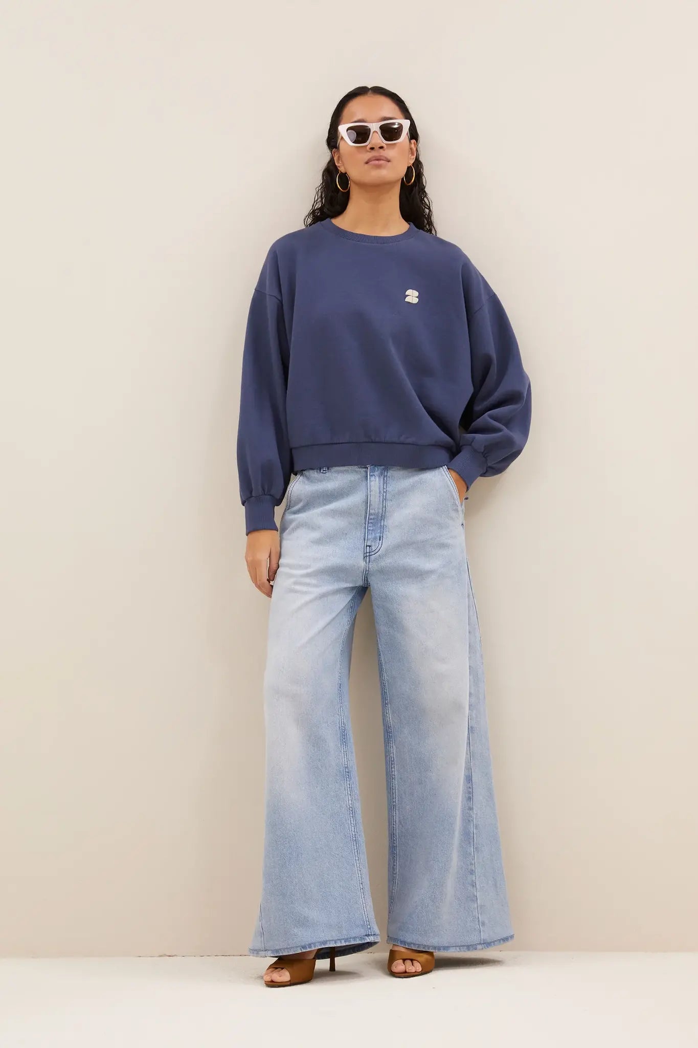Bibi lucky curve sweat - winter blue