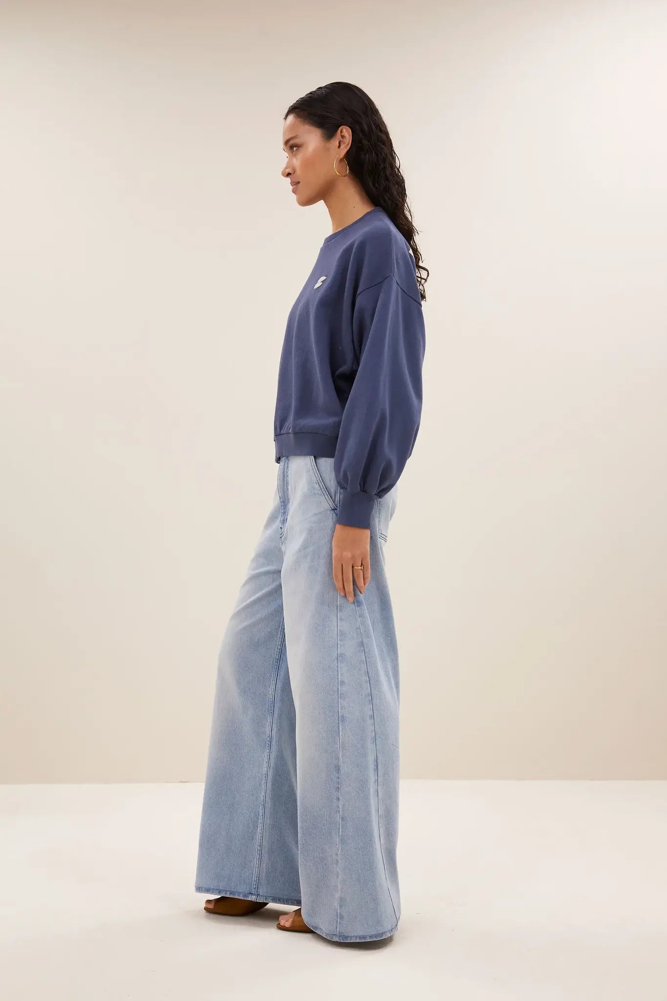 Bibi lucky curve sweat - winter blue