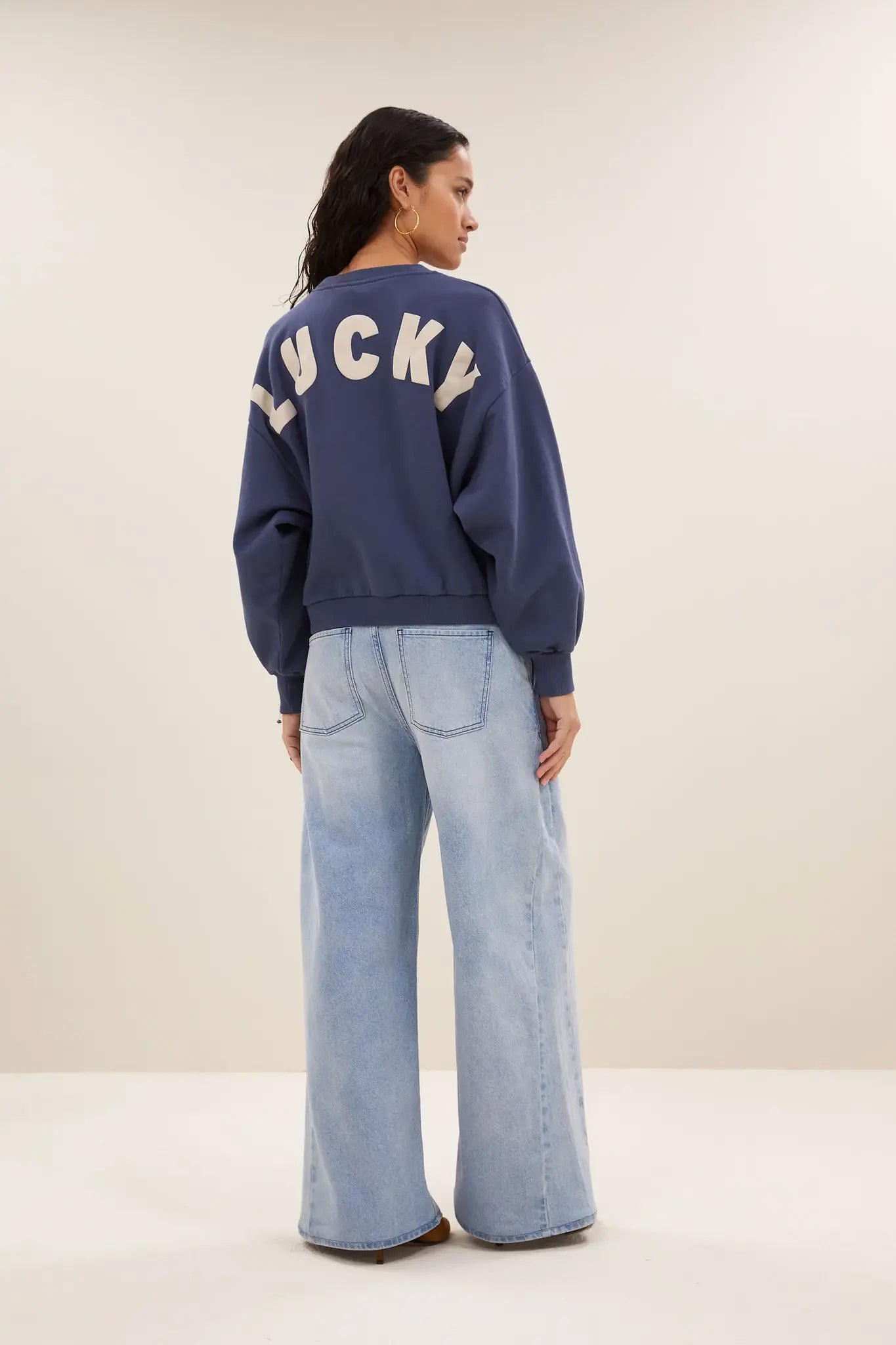 Bibi lucky curve sweat - winter blue