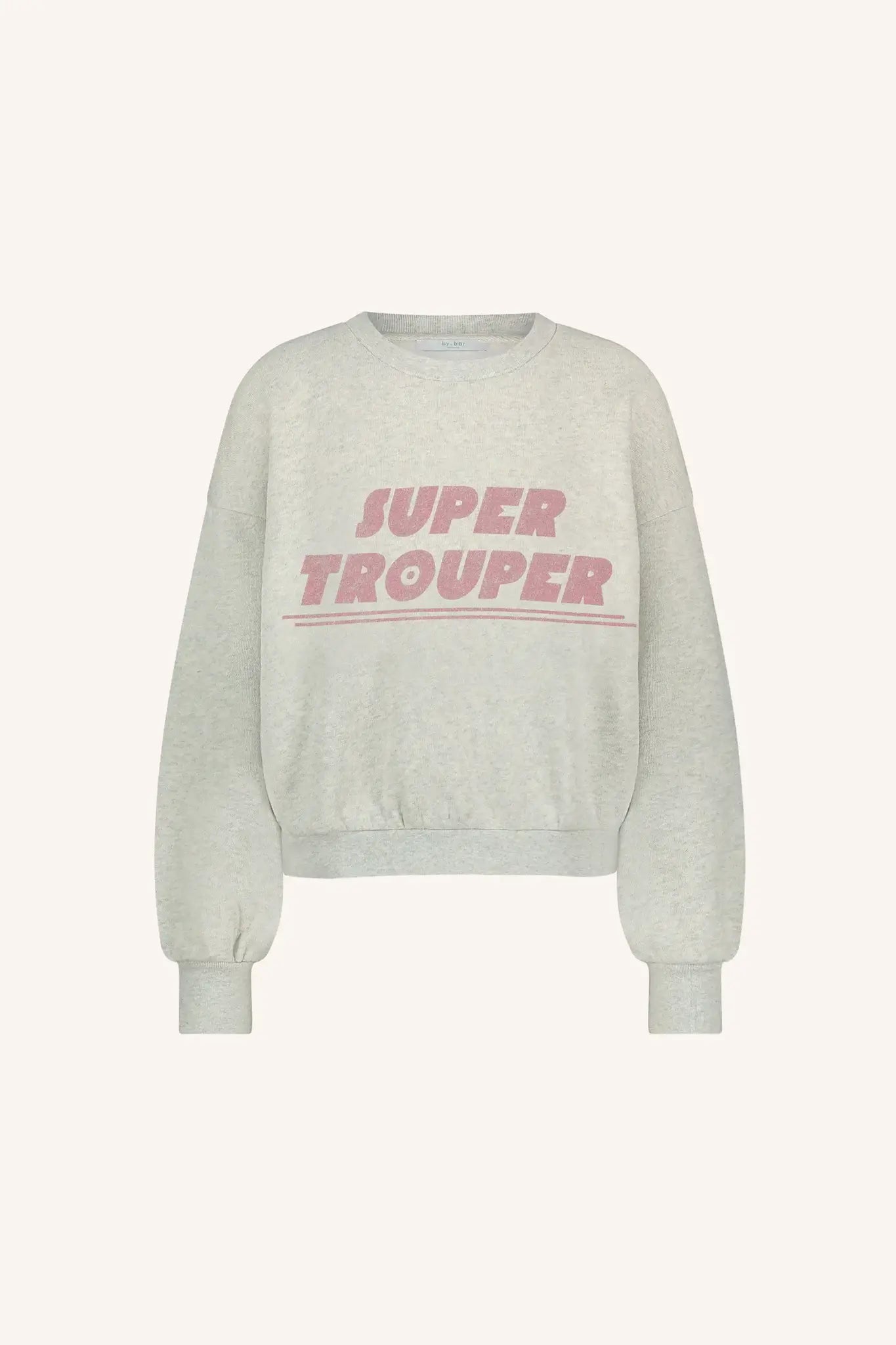 bibi trouper sweater - light grey melee