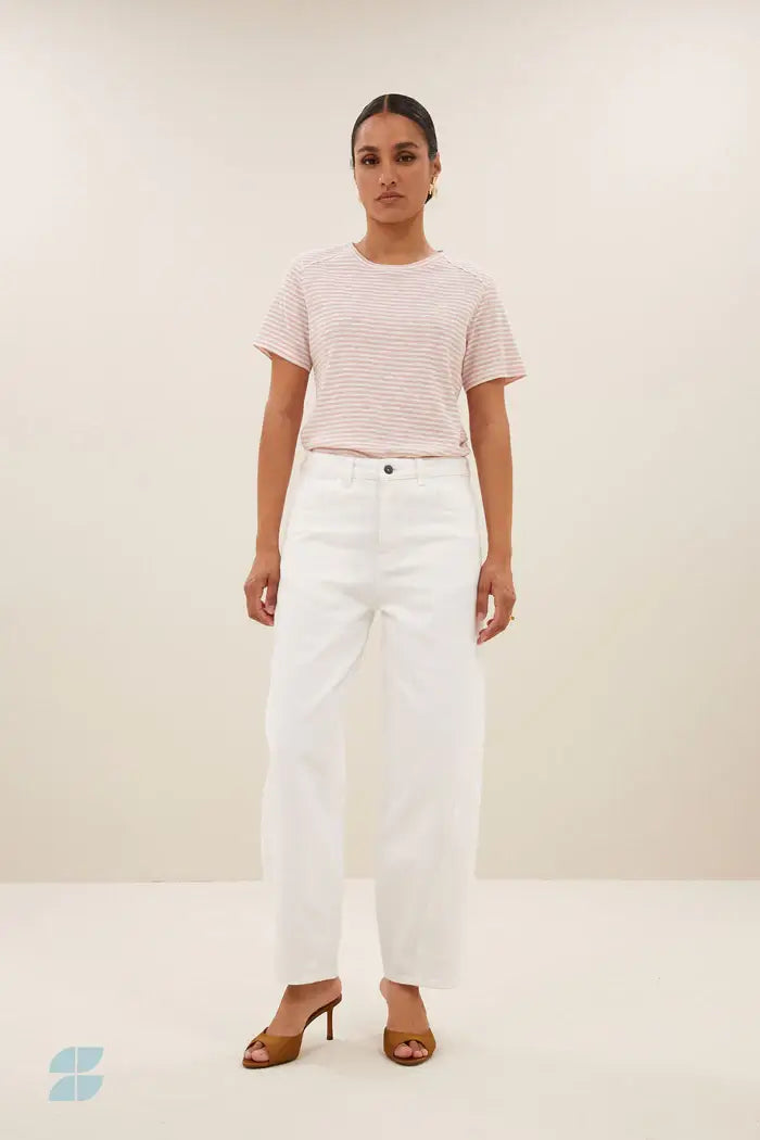 Holy Small Flame Stripe Top - Rose Flame Stripe