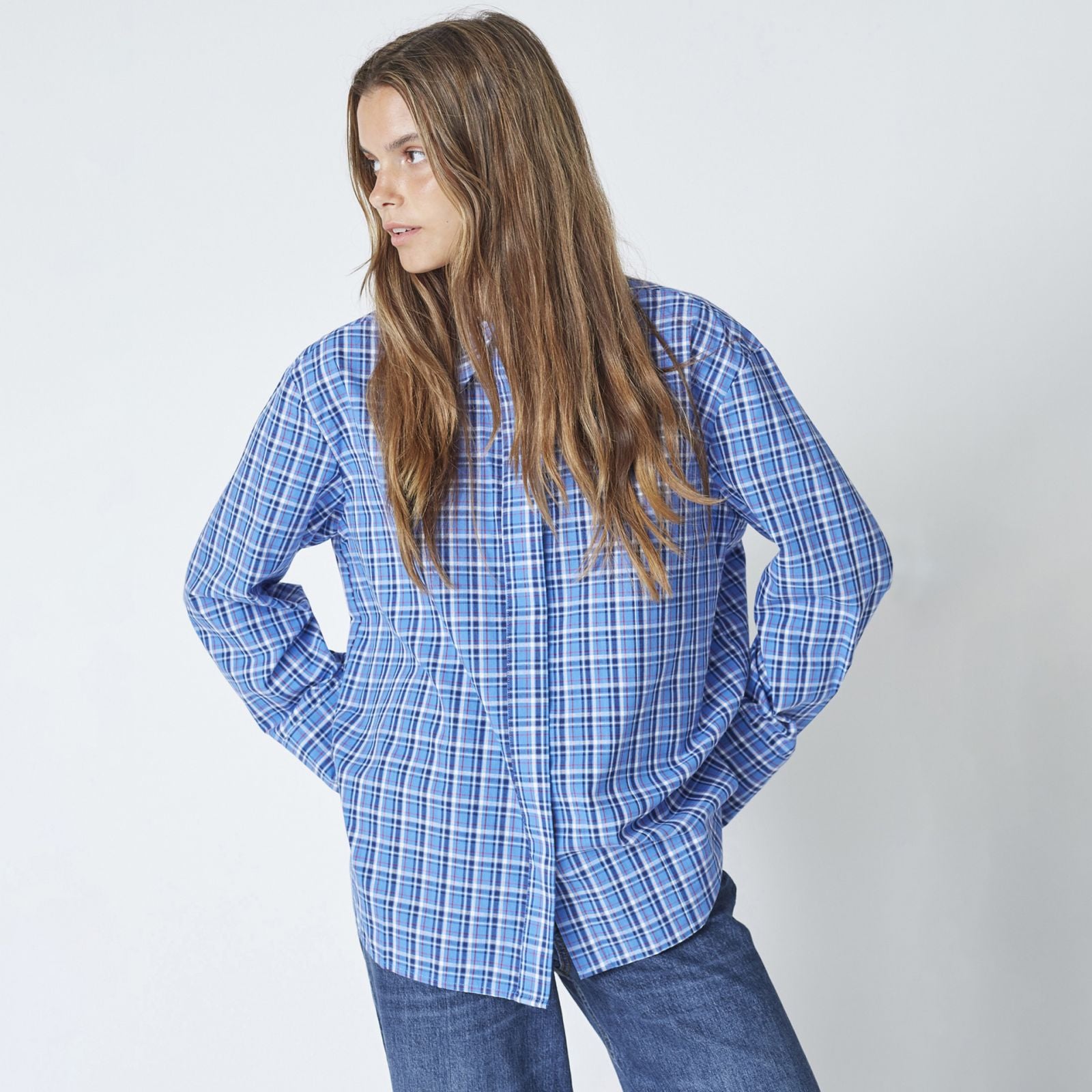 AngelicaCC Check Shirt - Blue