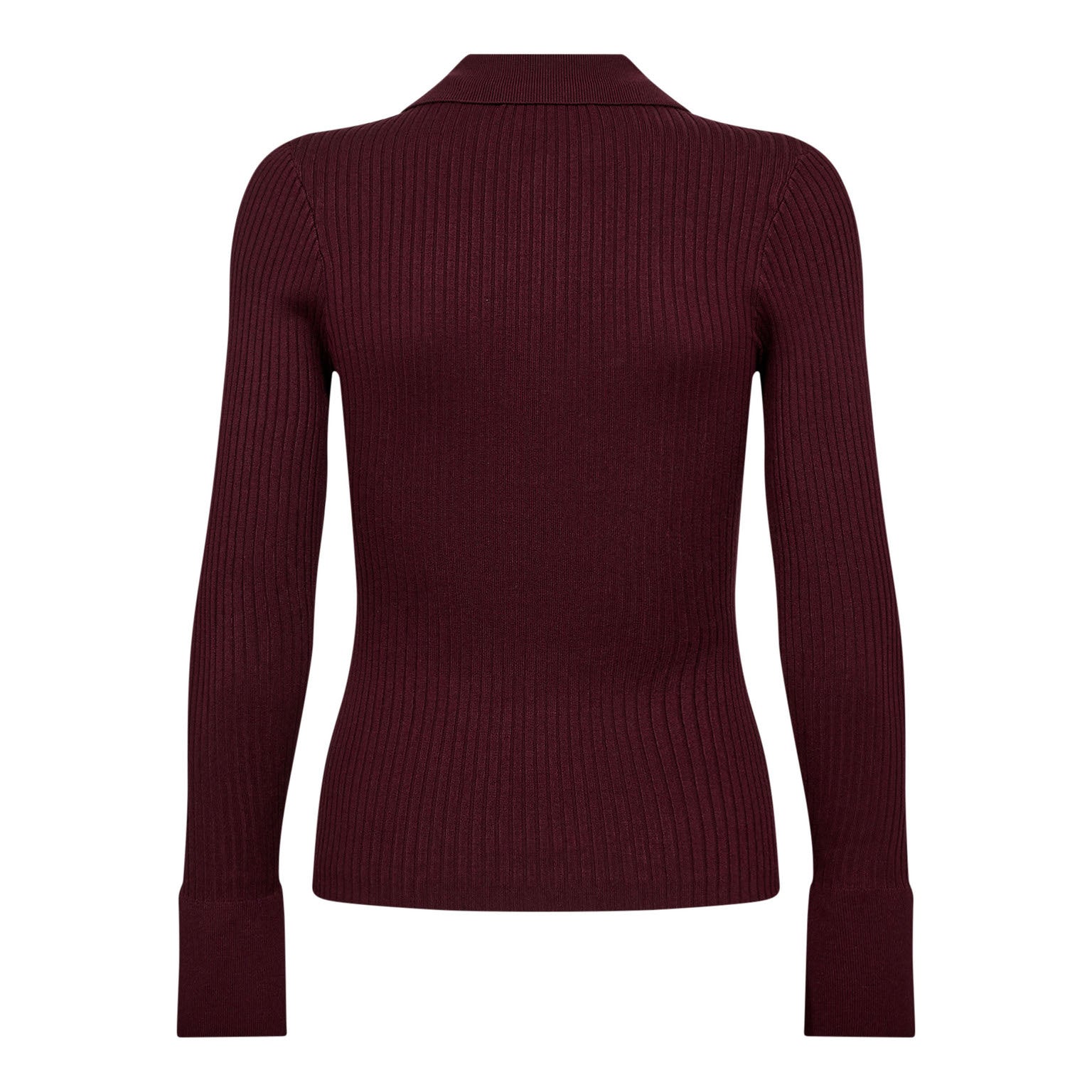 BonnyCC Polo LS Knit - Winered