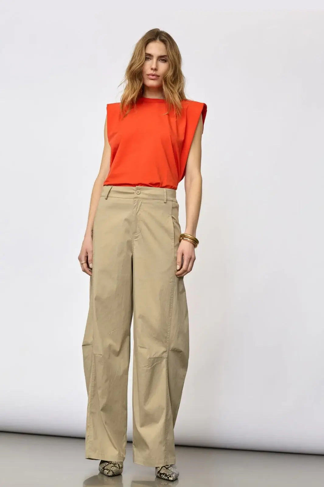 CottonCC Crisp Barrel Pant - Mushroom