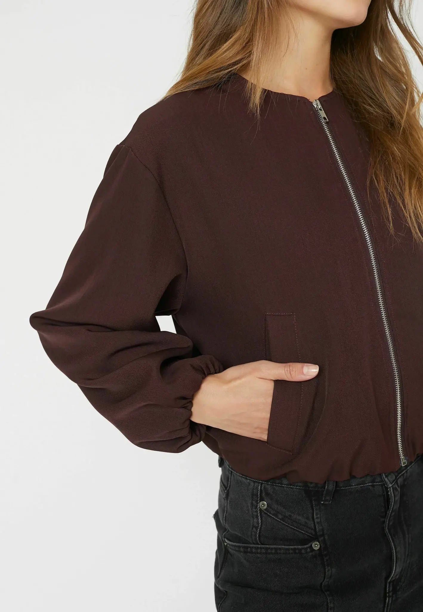 LunaCC Balloon Zip jacket - Winered