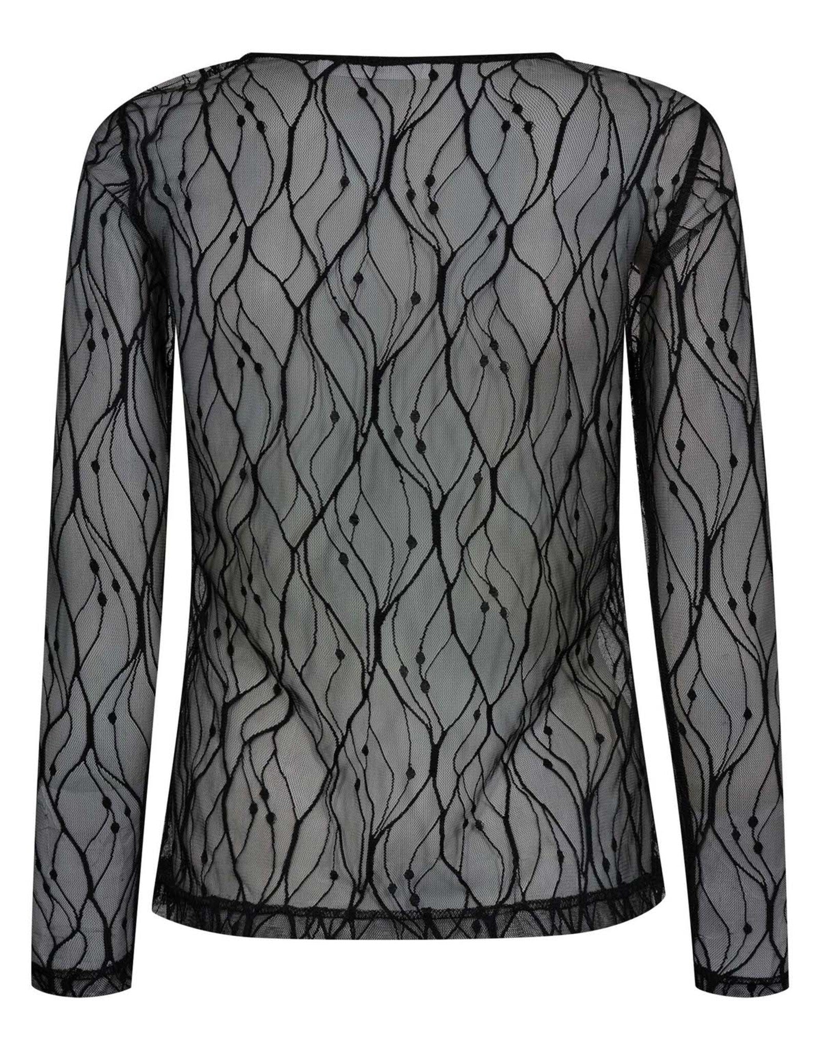 MercyCC Mesh O-Blouse - Black
