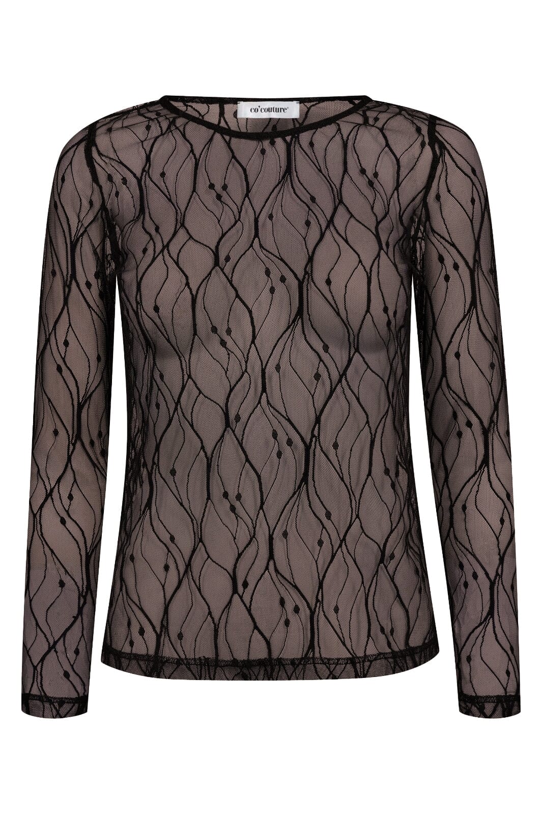 Mercy Mesh O-Blouse - Dark Brown