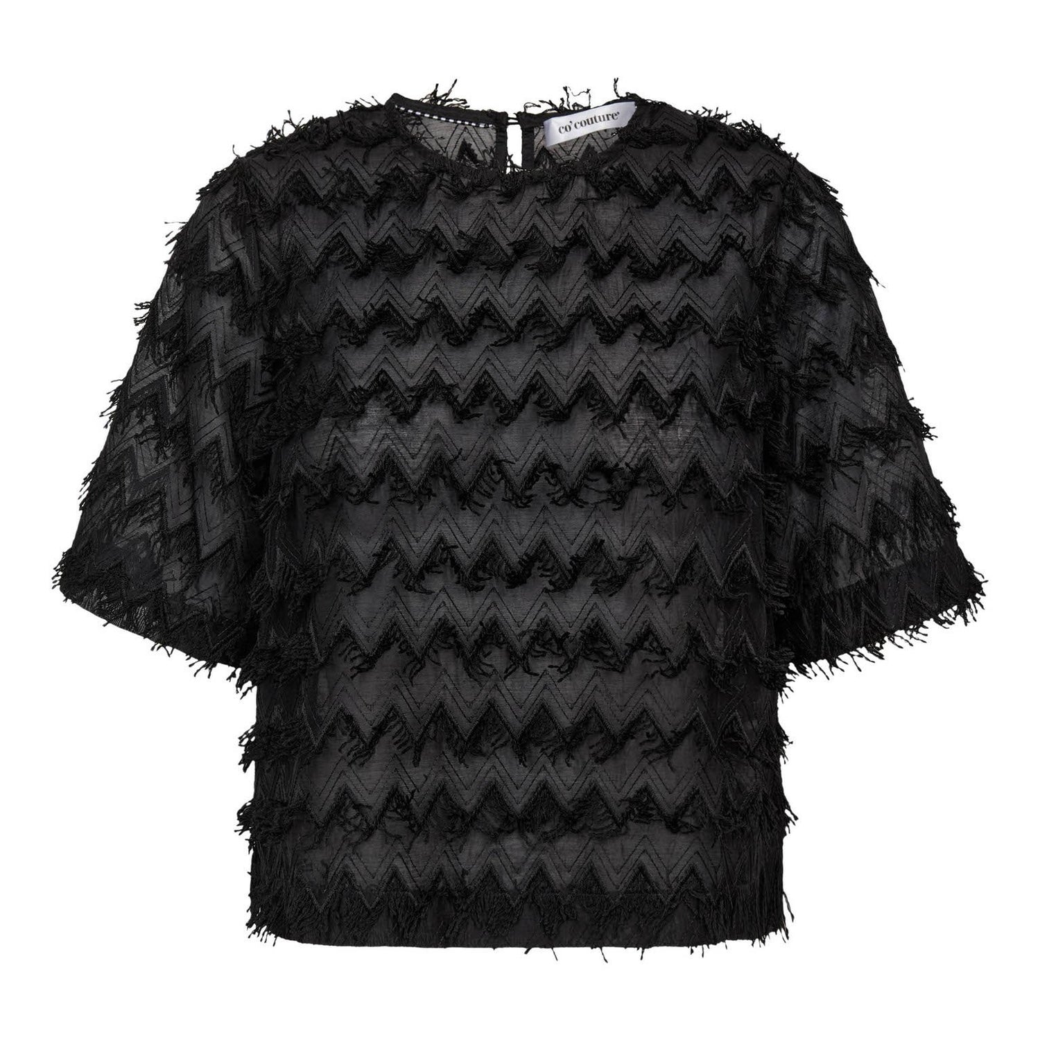 TriangleCC SS Blouse - Black