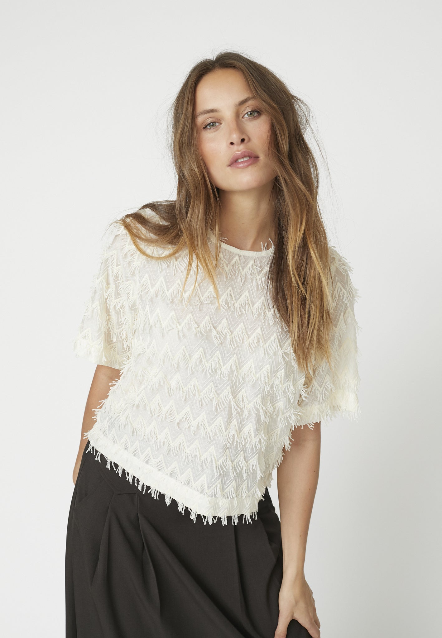 TriangleCC SS Blouse - Off White
