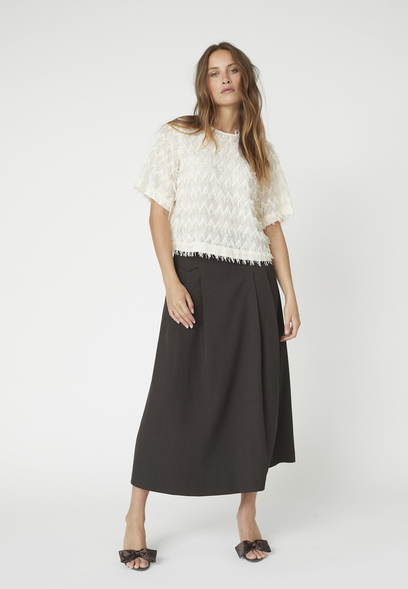 TriangleCC SS Blouse - Off White