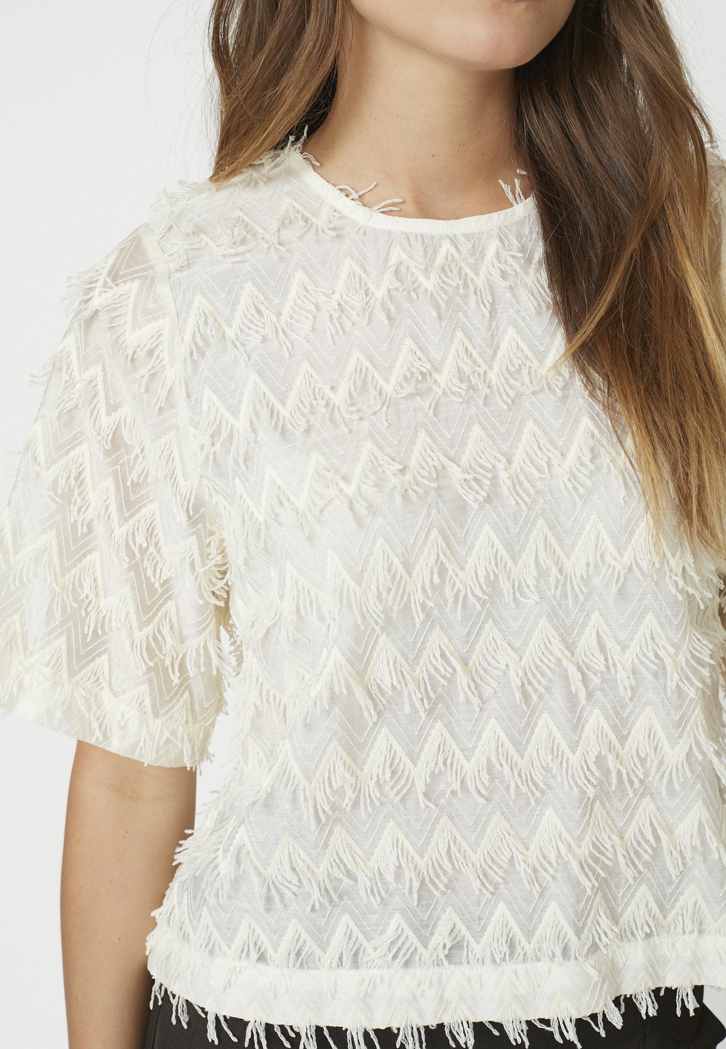 TriangleCC SS Blouse - Off White