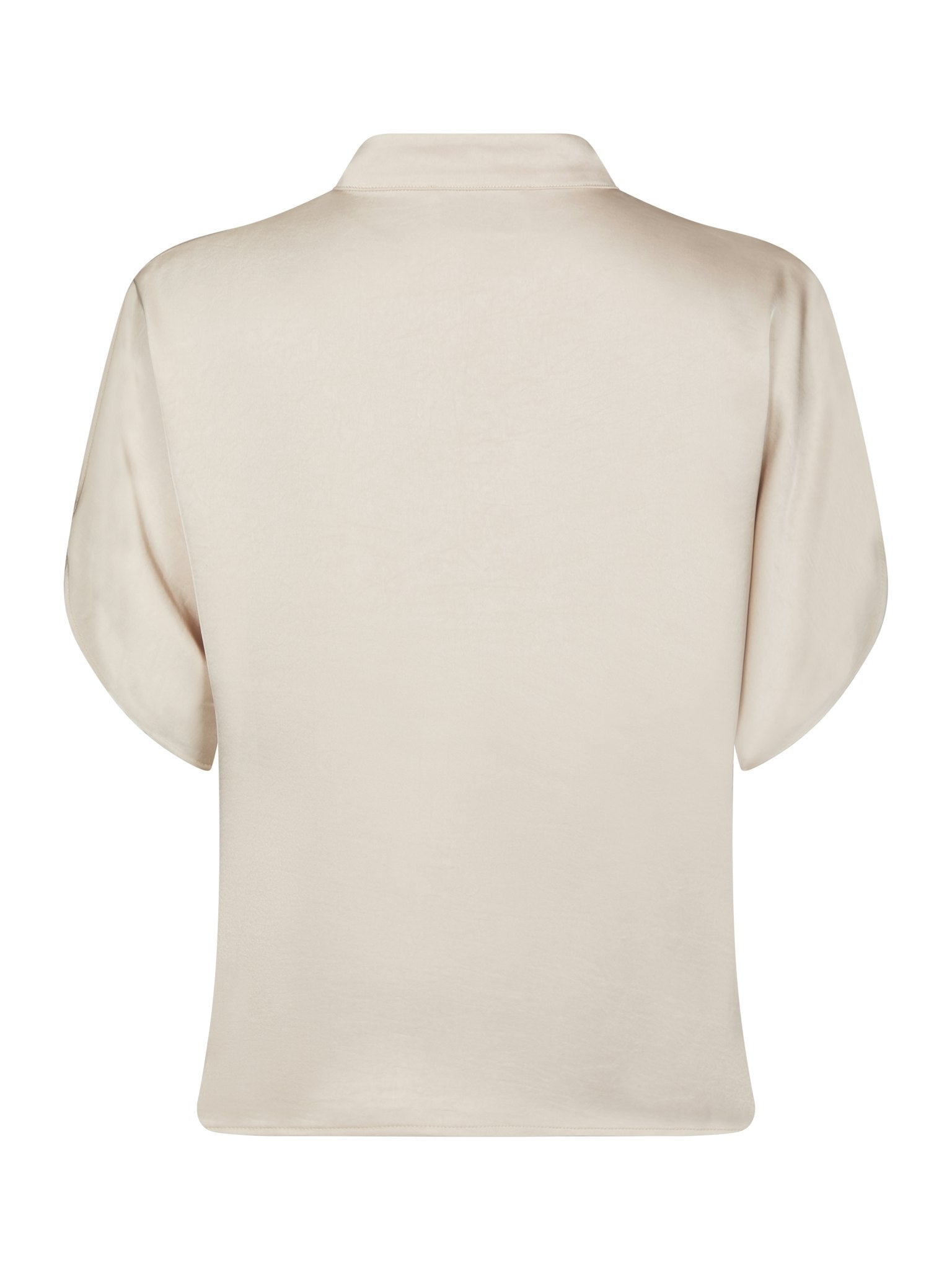 Anelle Heavy Sateen Blouse - Pearl