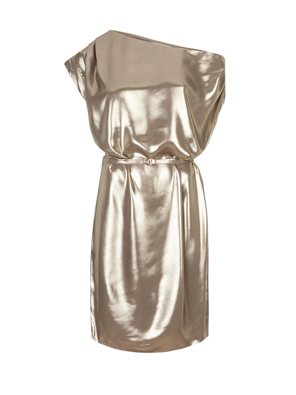 Grayson Metallic Drapey Dress - Gold