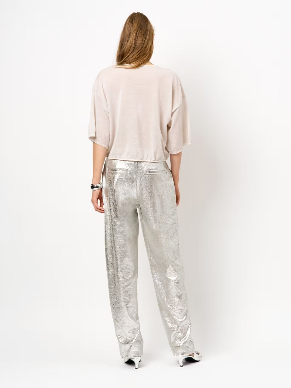 Revel Metallic Cardigan - Ecru
