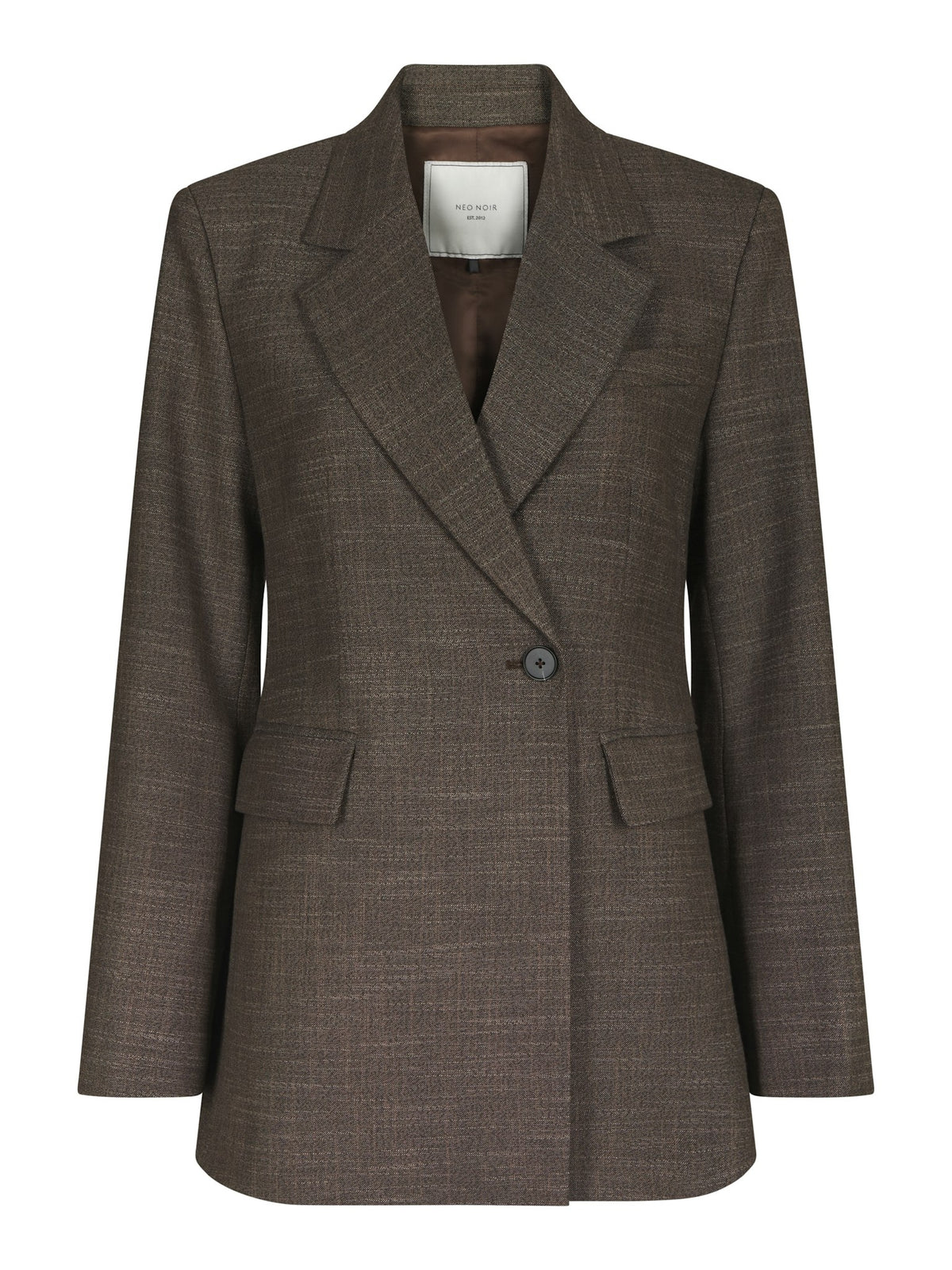 Perine Structure Twill Blazer - Dark Taupe