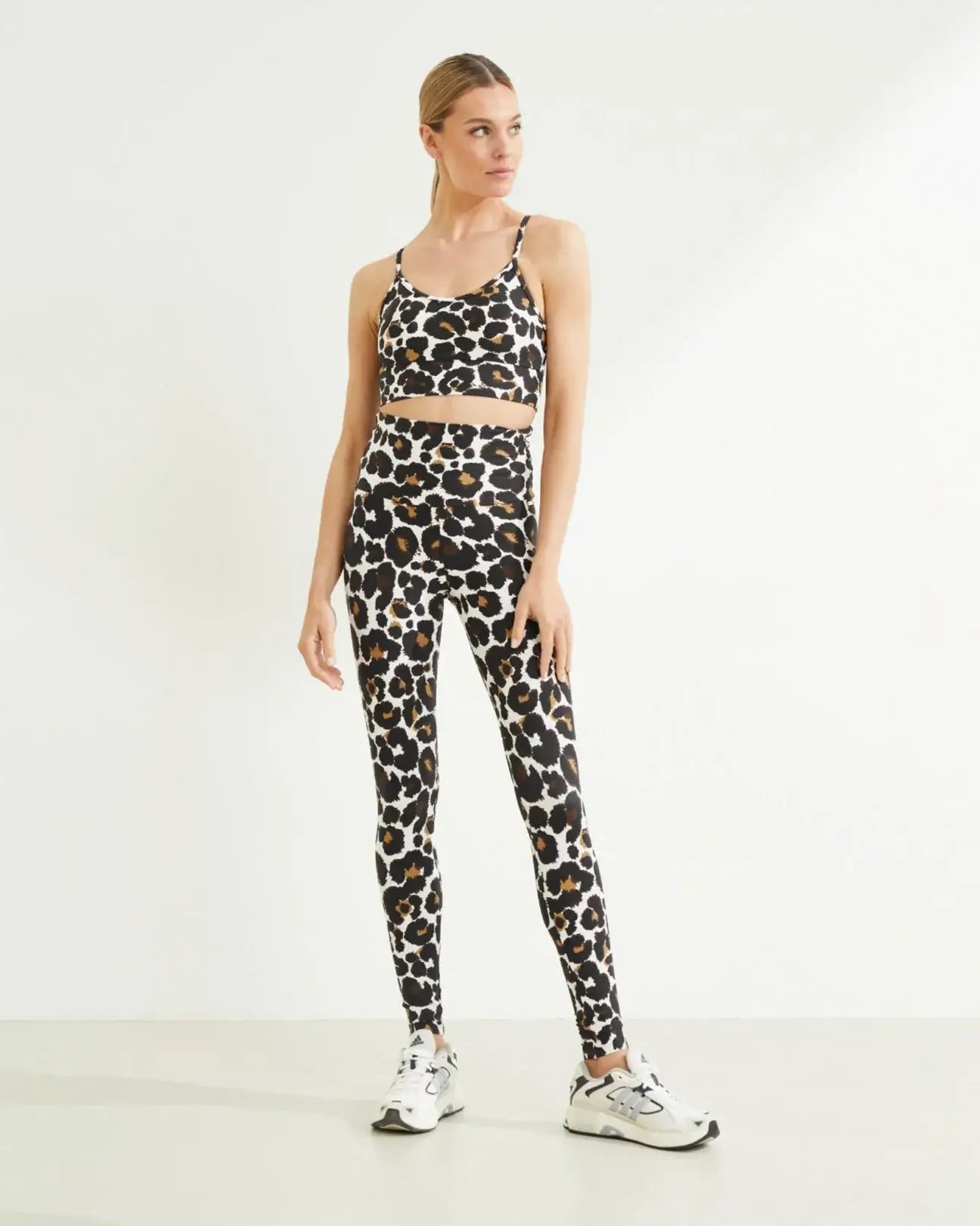 Classic leggings high waistband - Leopard off White