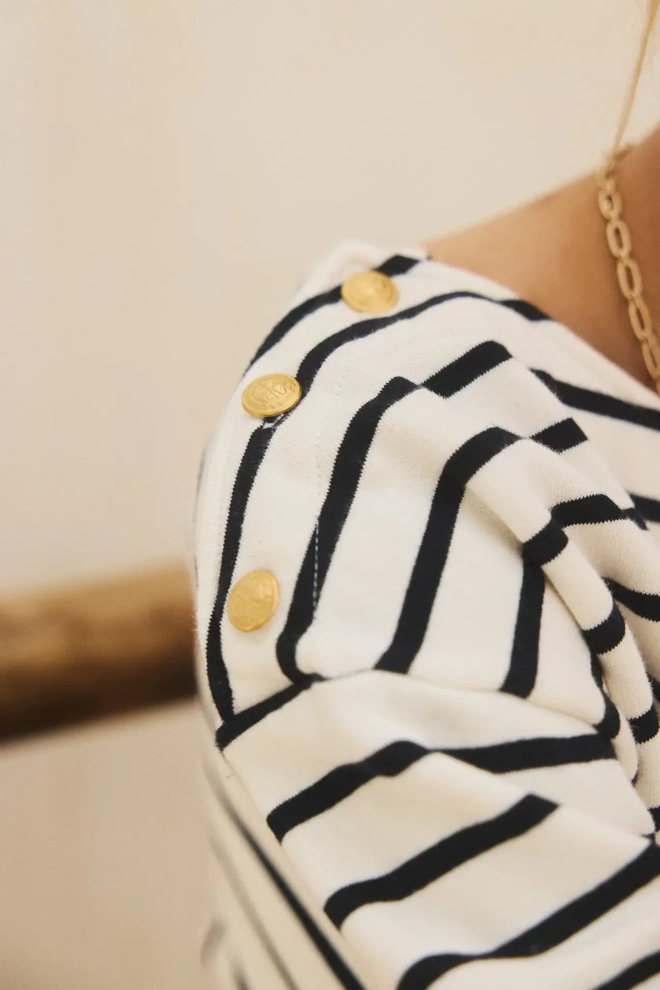 Letitia striped sweater - Pearl Navy