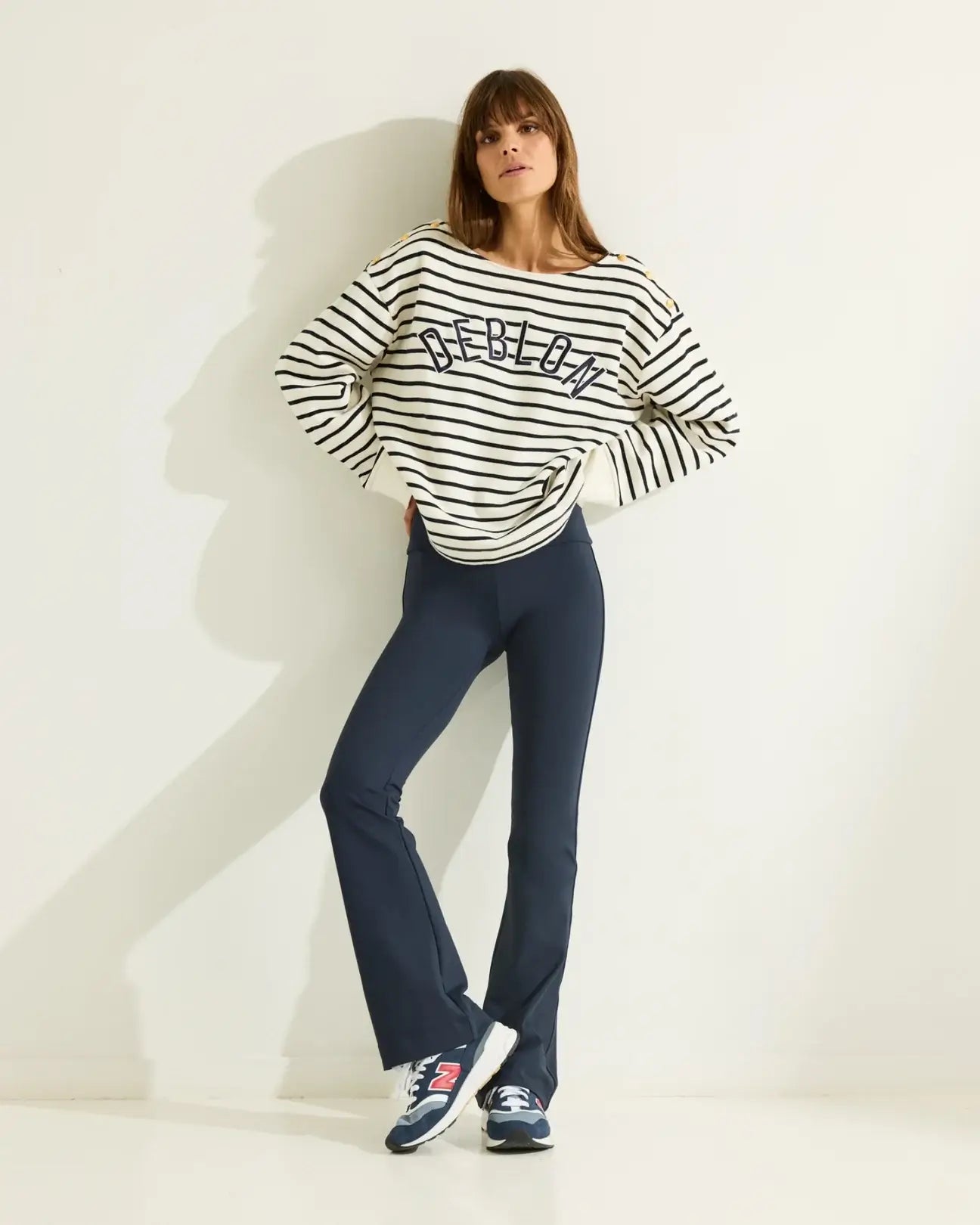 Letitia striped sweater - Pearl Navy