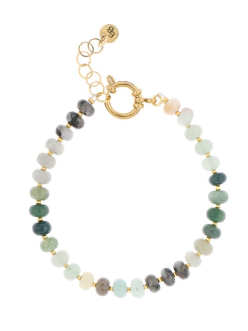 Gemstone armbandje groen – mêlée