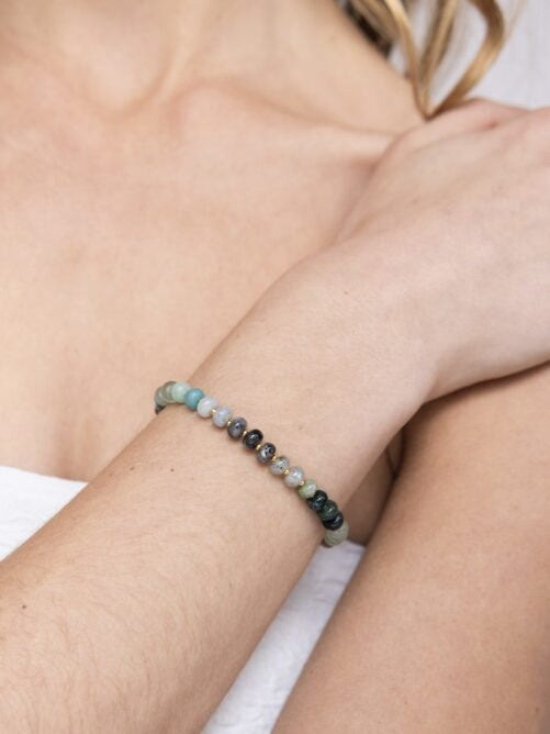 Gemstone armbandje groen – mêlée
