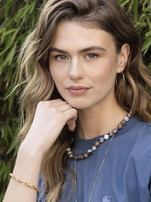 Gemstone ketting agaat mêlée