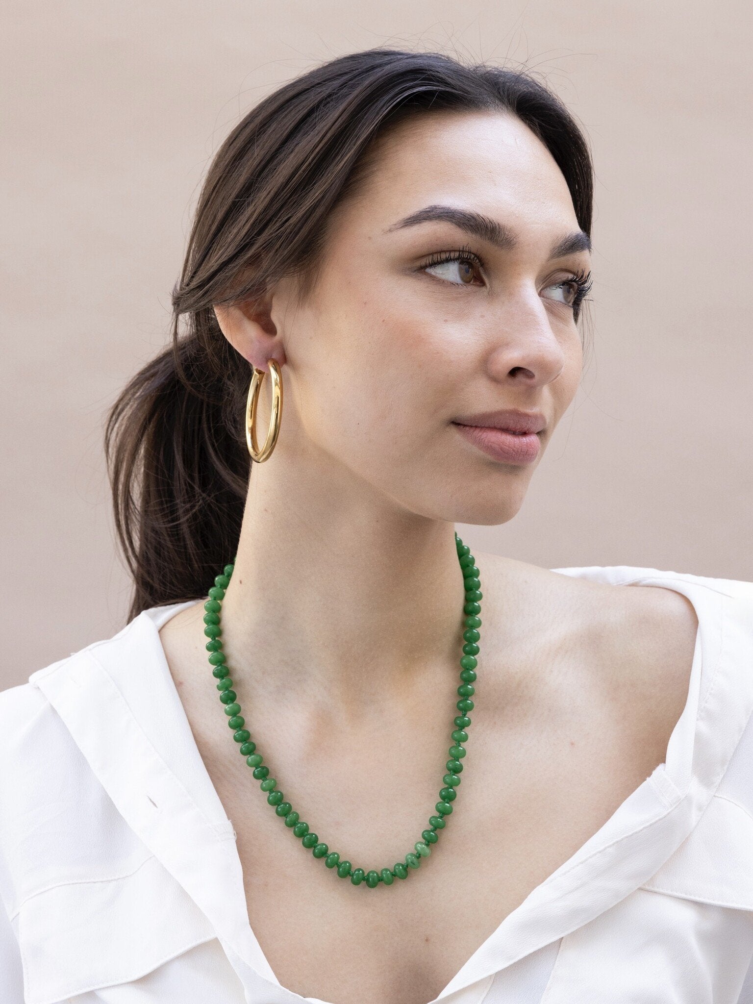 Gemstone ketting fel groen