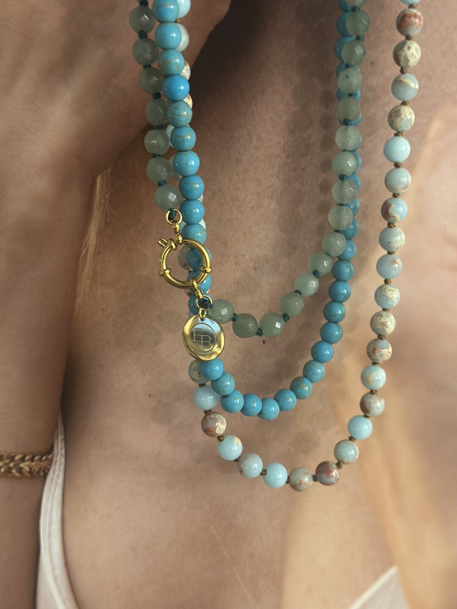 Gemstone ketting turquoise