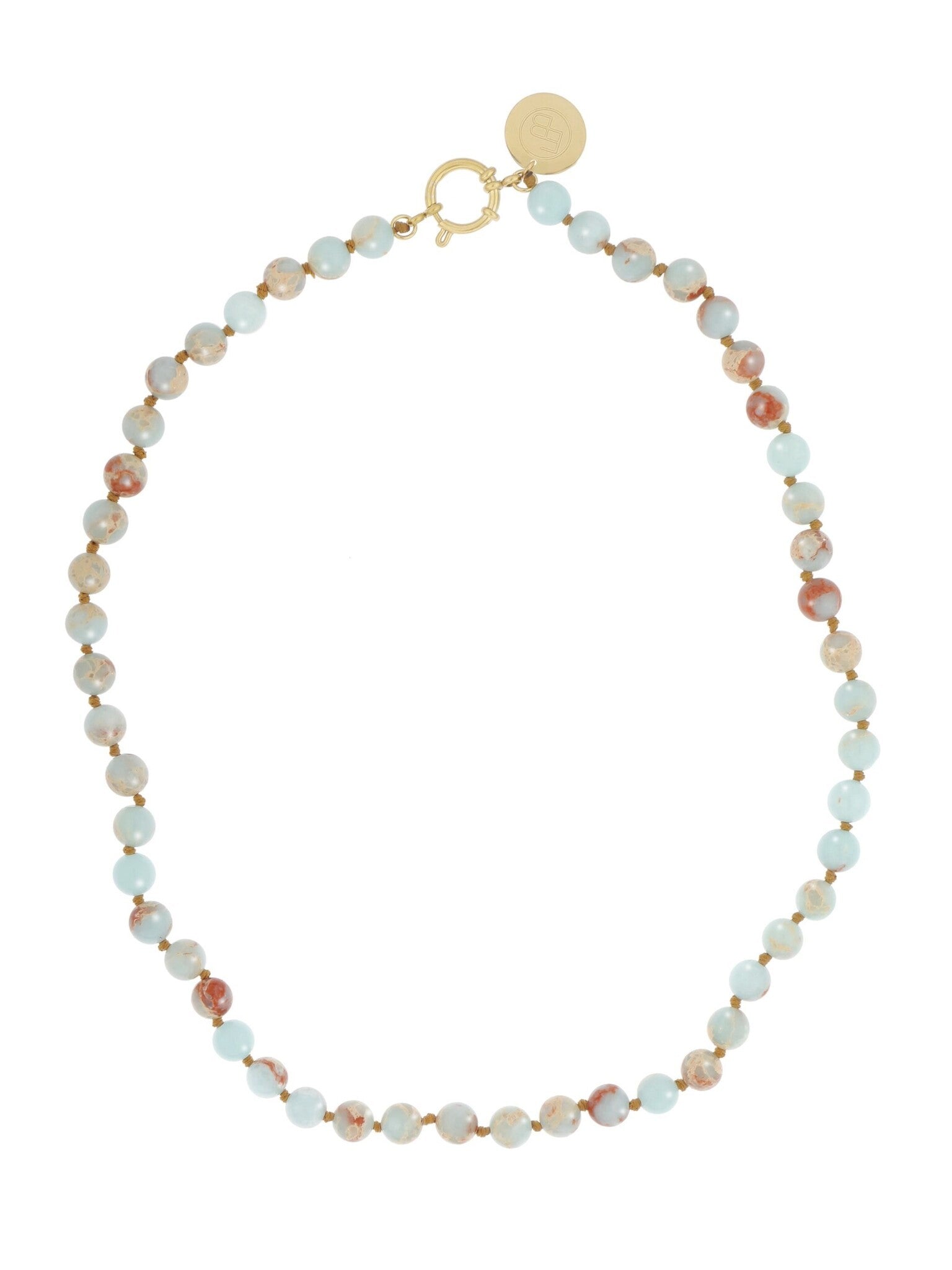 Gemstone ketting turquoise mêlée