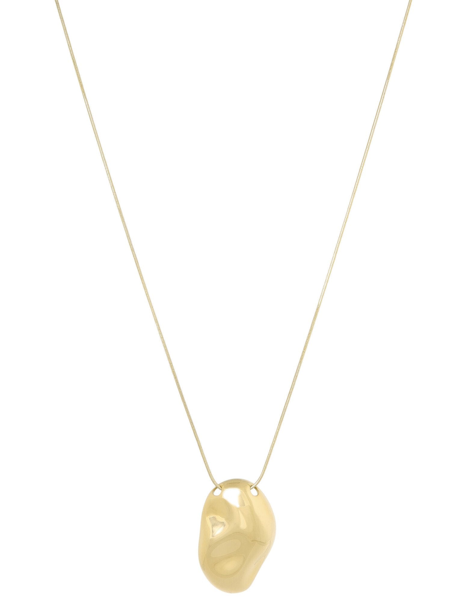 SNAKE KETTING MET GROTE ORGANISCHE HANGER