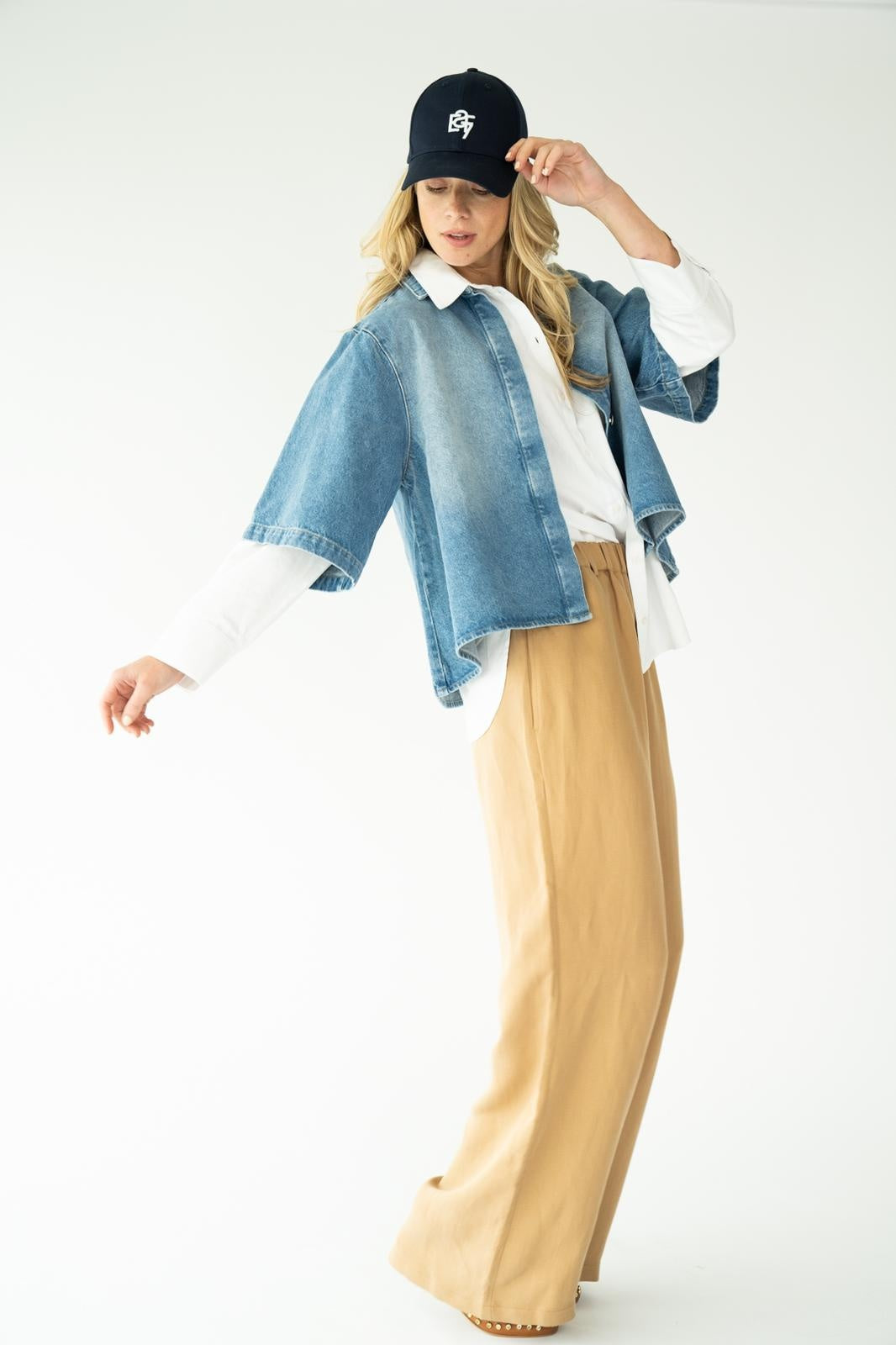 Arienne Button Back - White