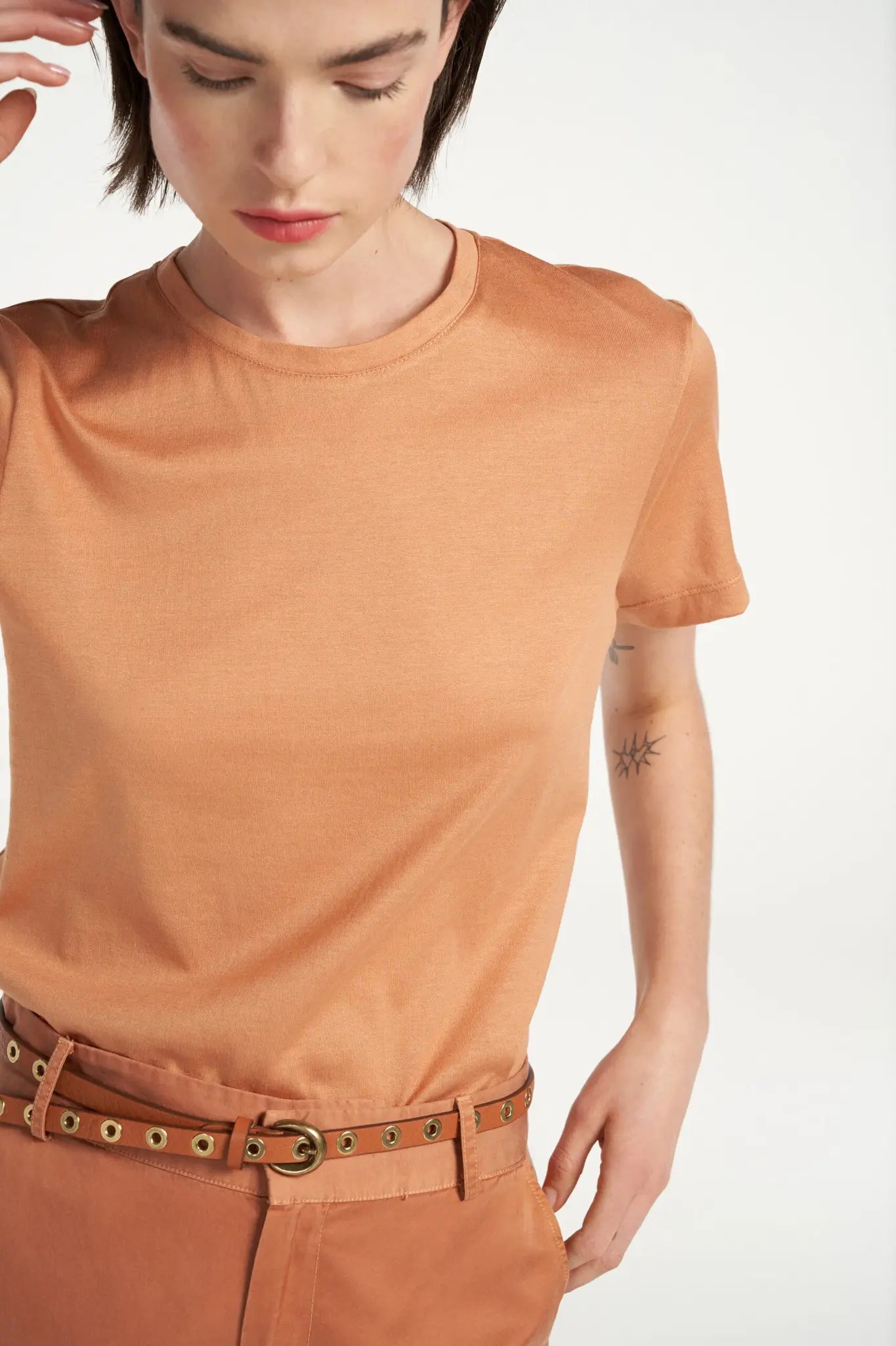 belt gold rings - camel