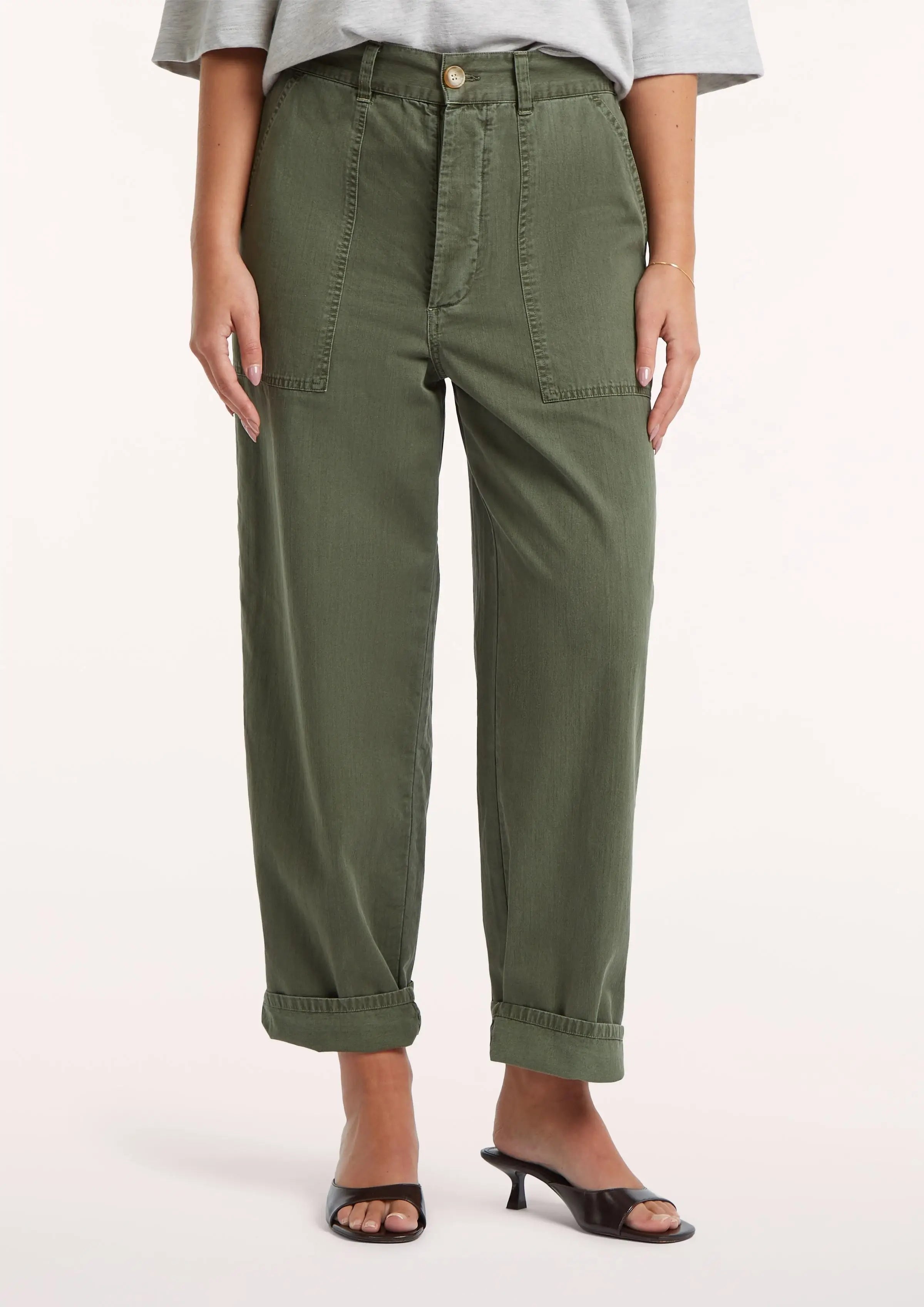 Gaia Pants - Washed Olive