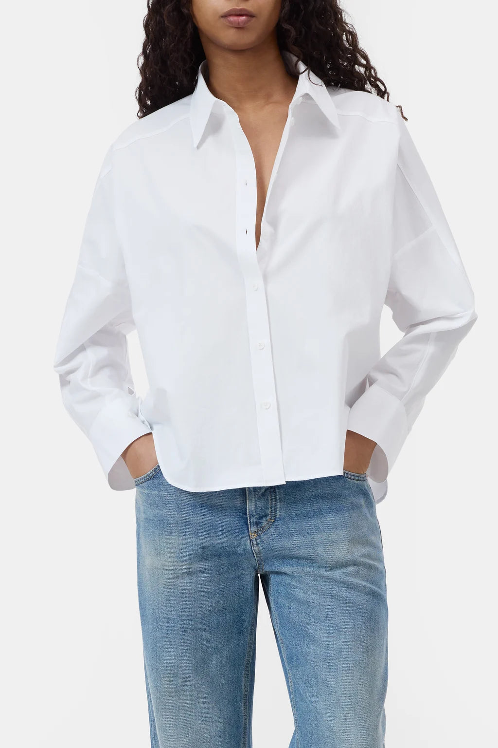 Gathered Shirt - White