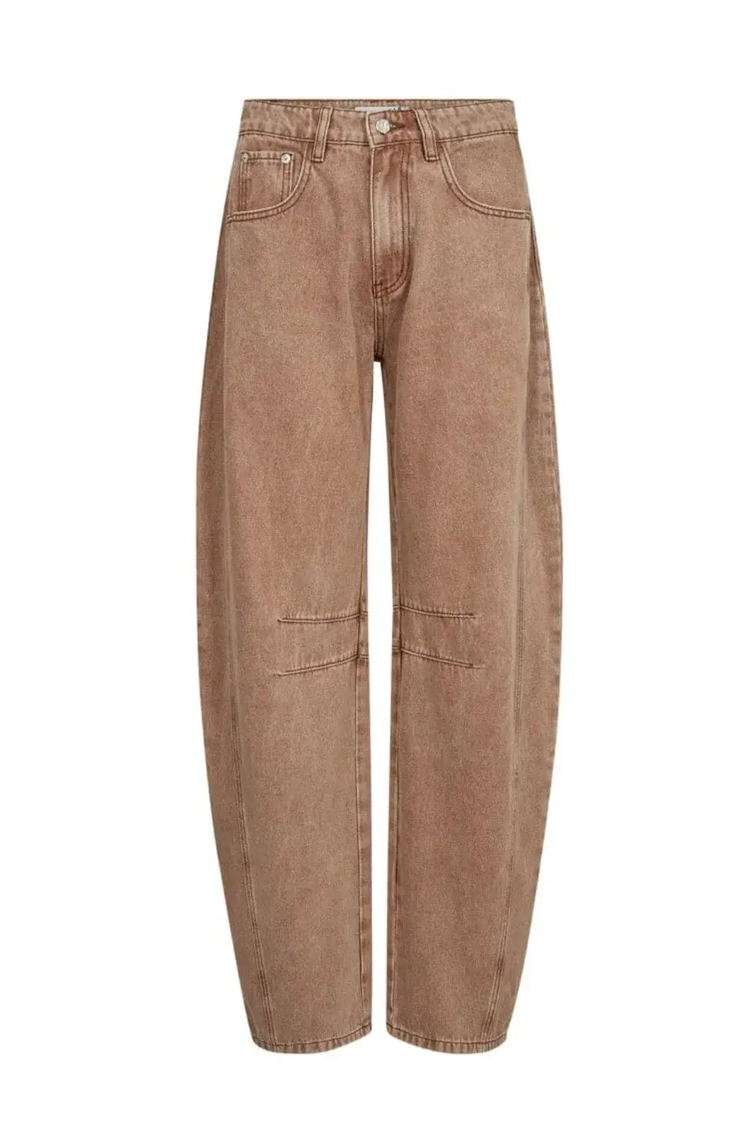 Drew Barrel Panel Jeans - Camel