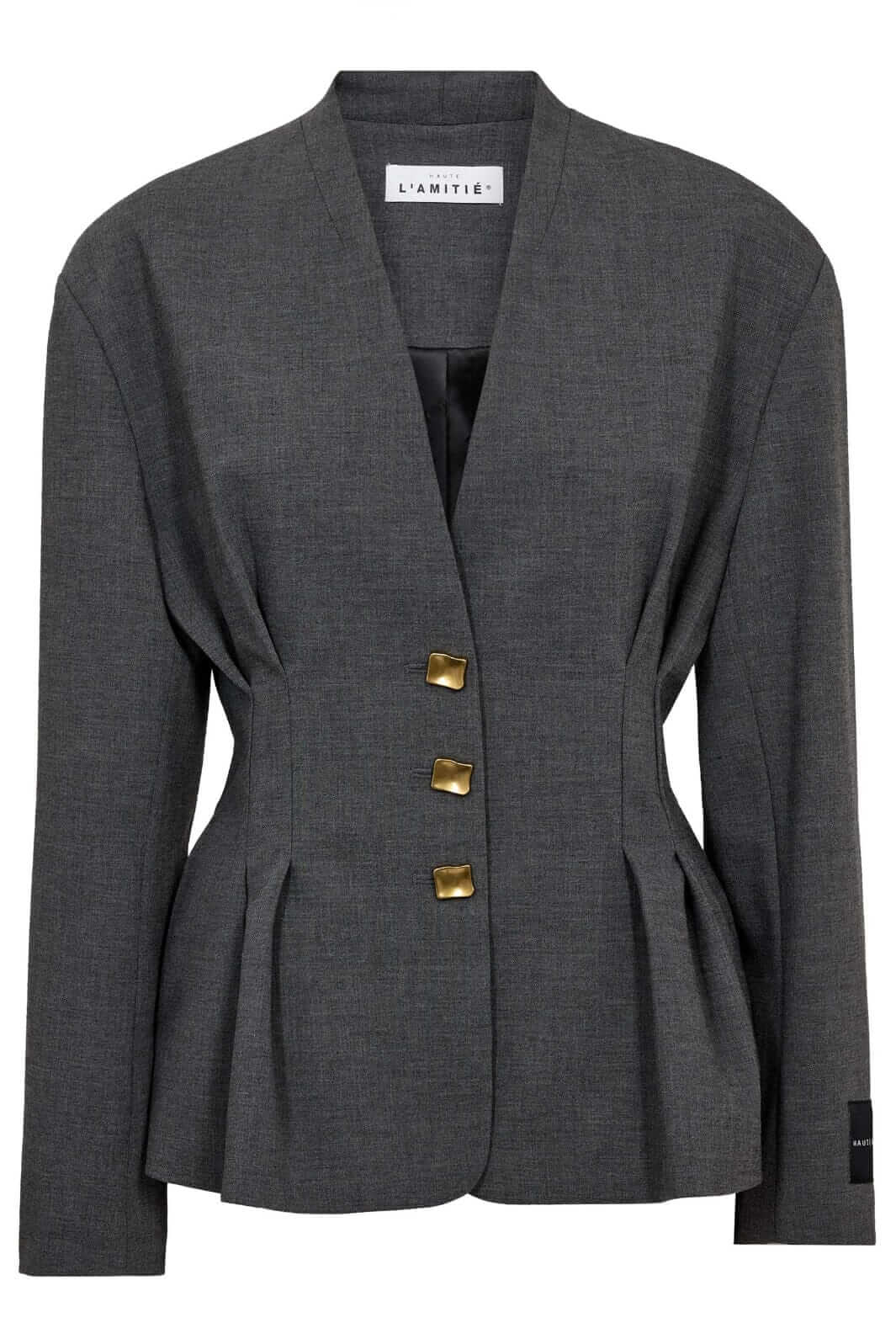 Enna Waist Pleat Blazer - Antracit