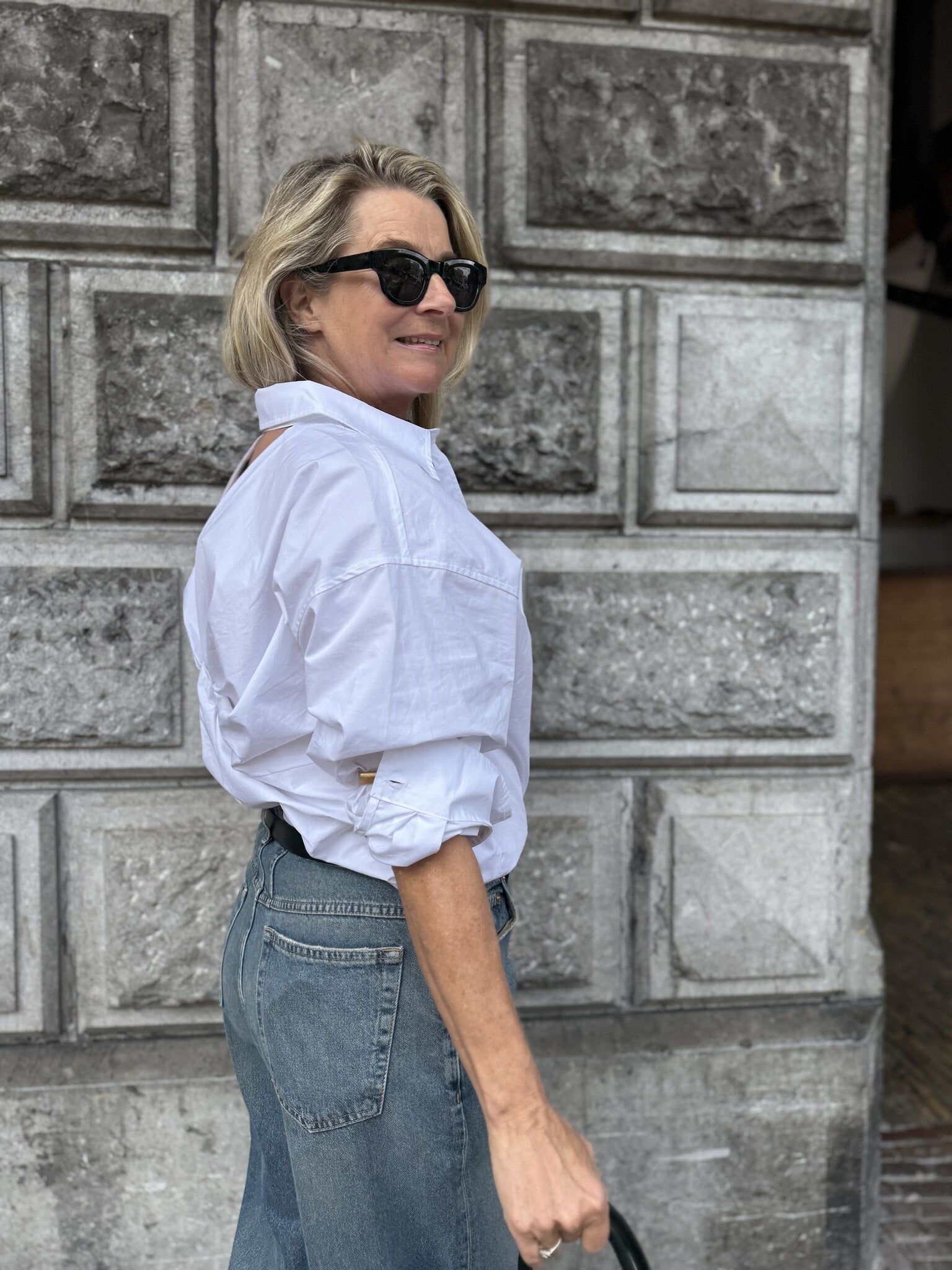 Twist Bow Shirt - White