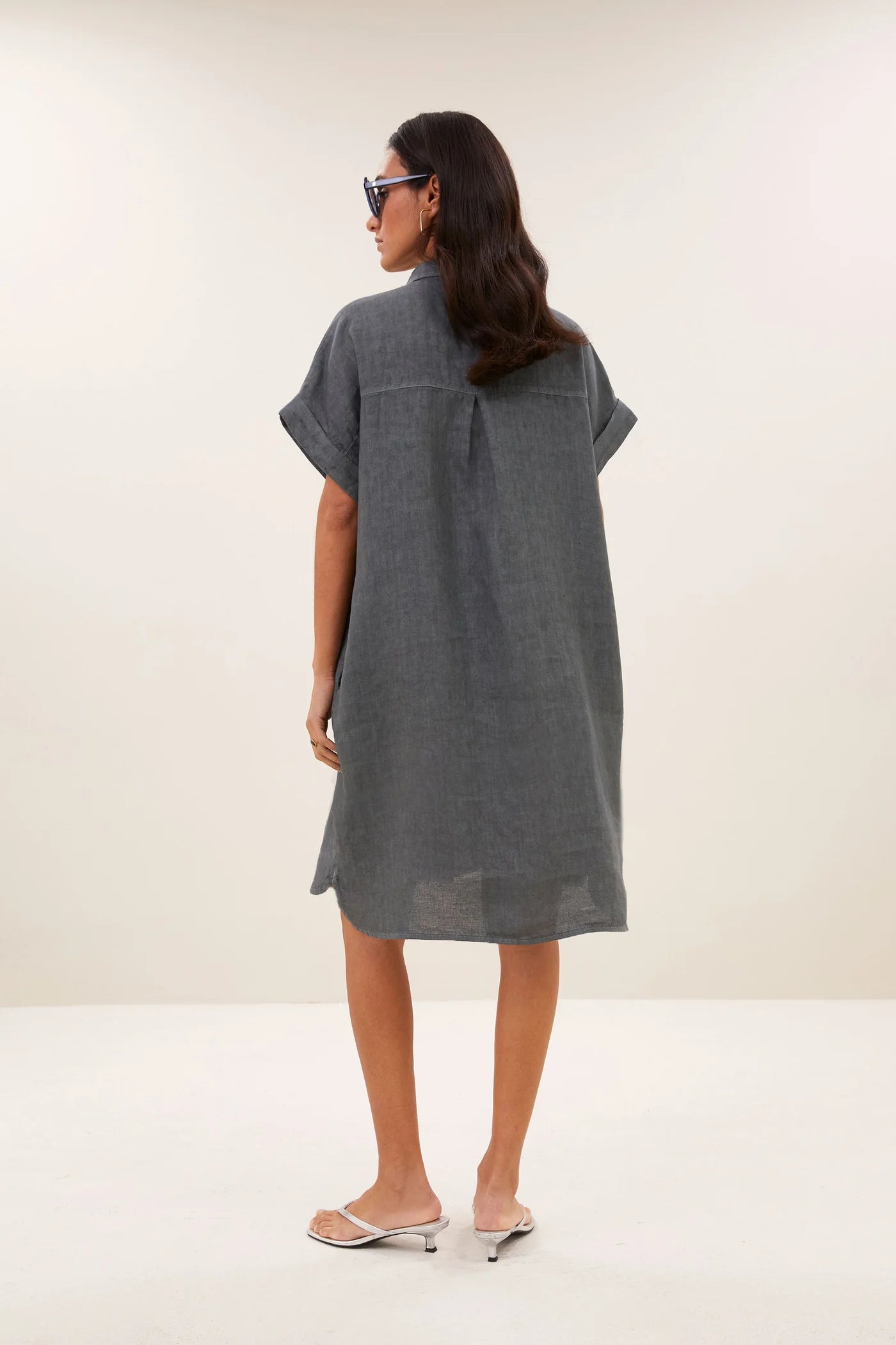 Hella linen dress - Charcoal