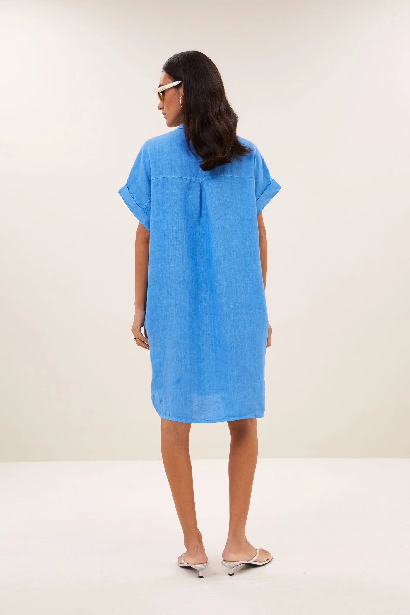 Hella linen dress - Regatta blue