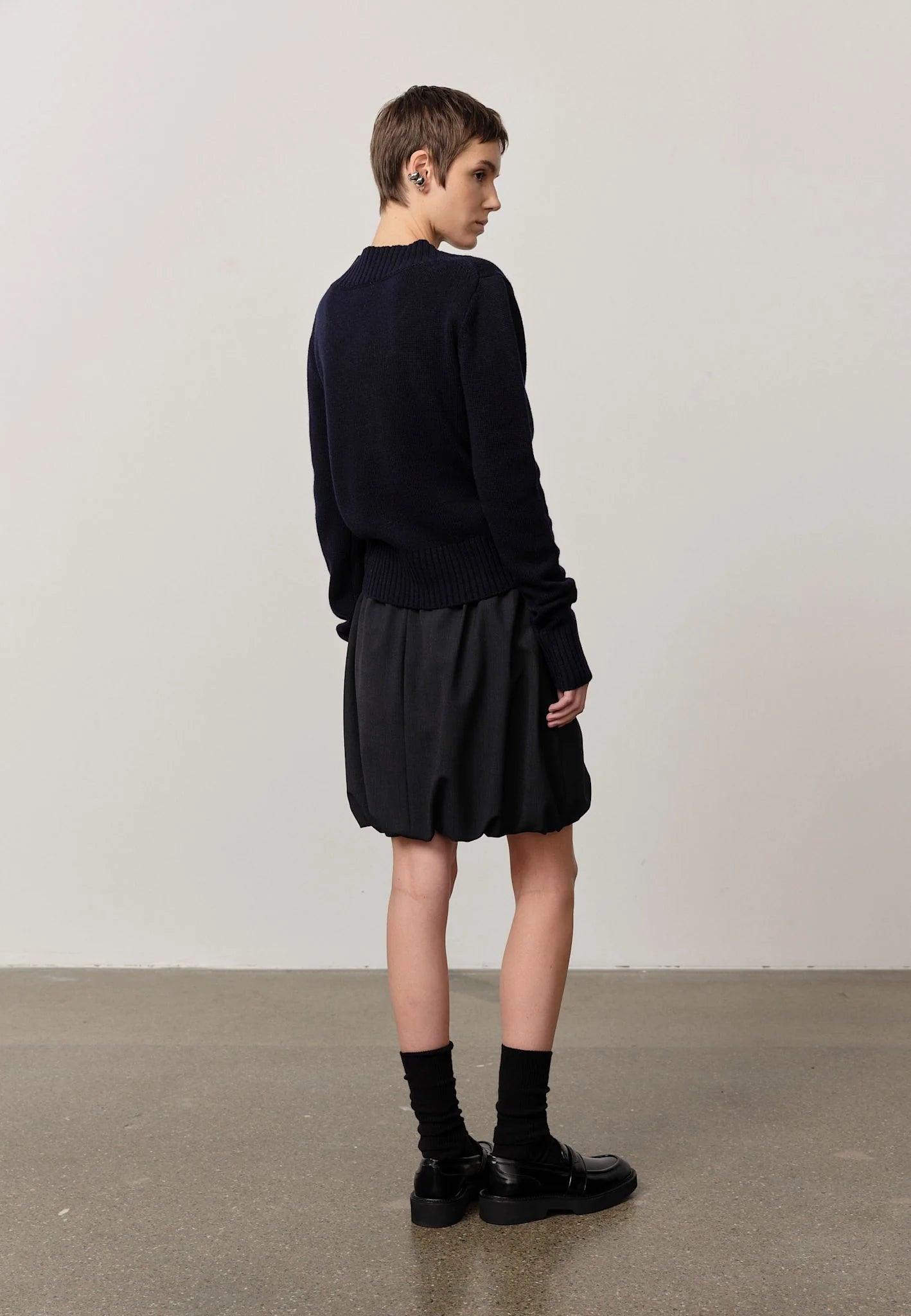 Evans Skirt - Navy Melange