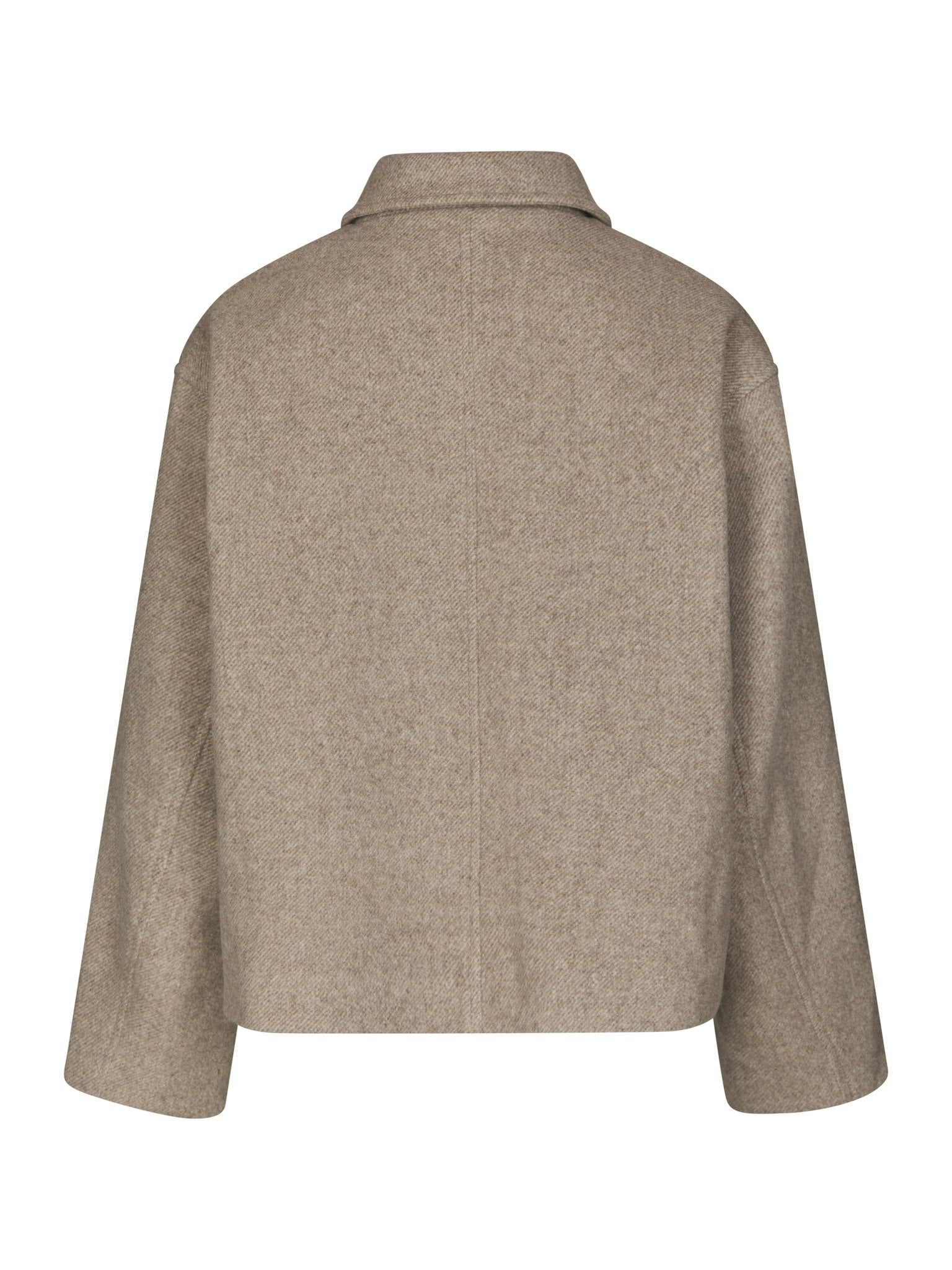 Hamra Herringbone Twill Jacket - Beige Melange