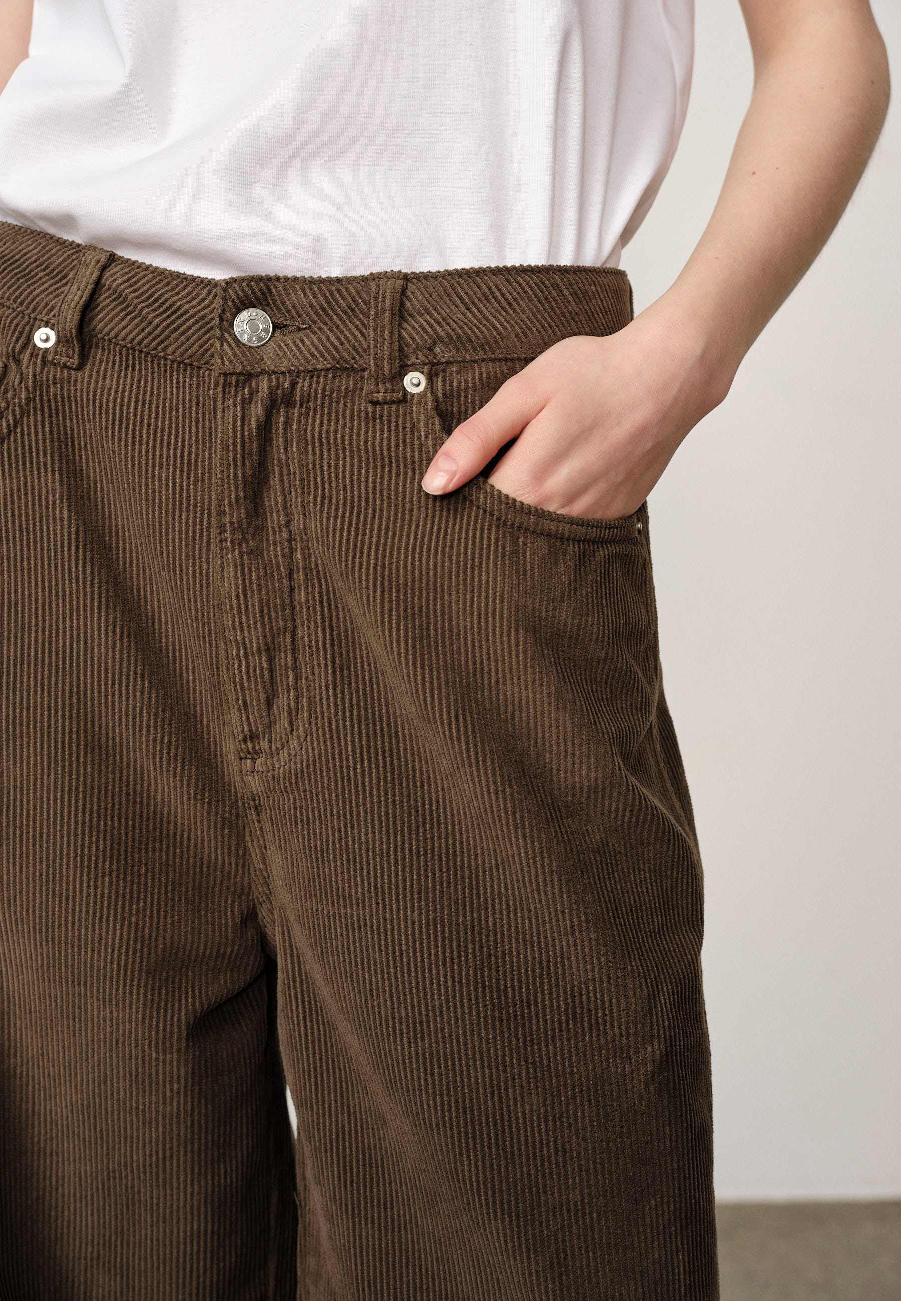 Kat Mid Waist Pants - Dark Olive