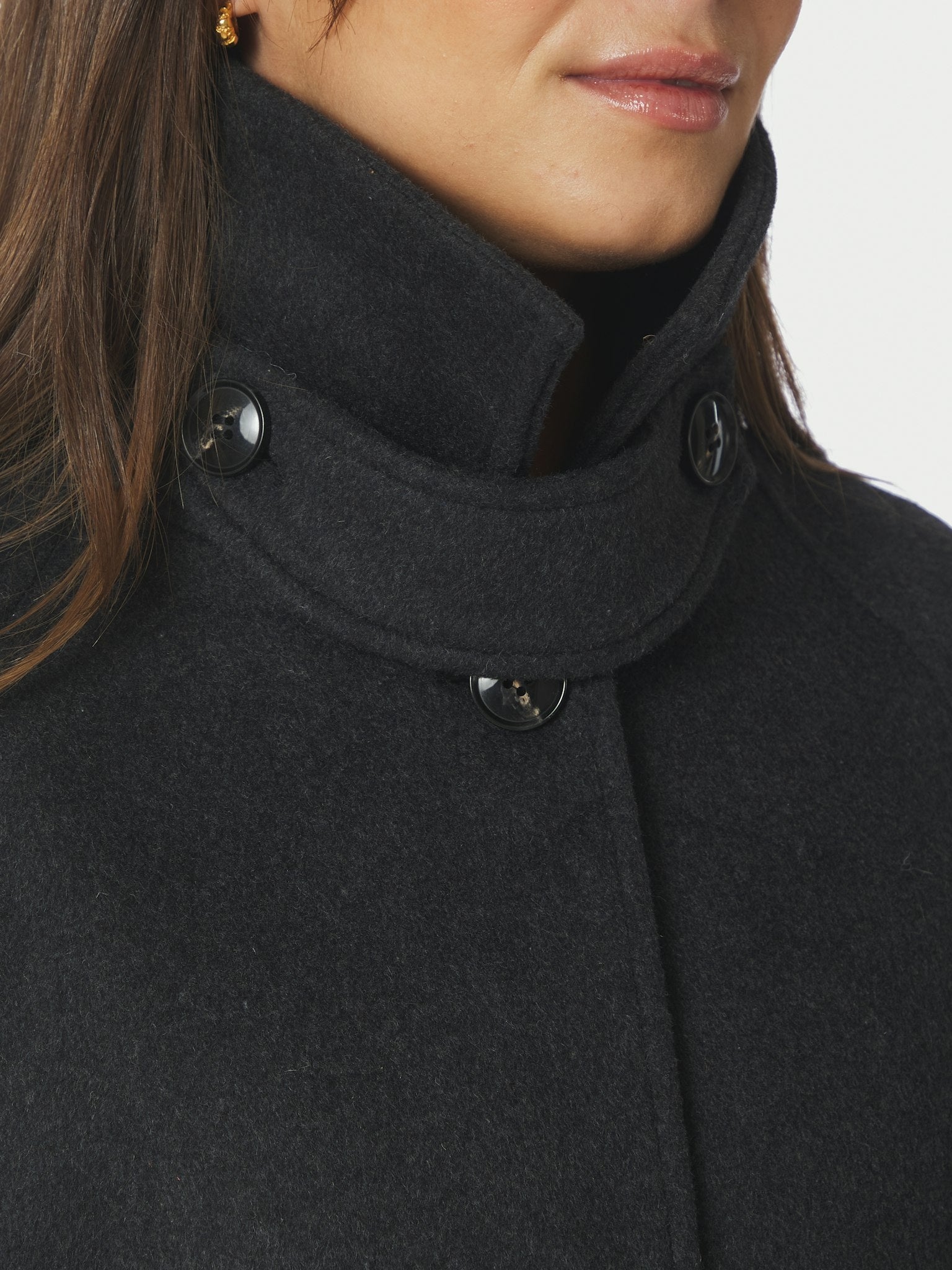 Keaton Wool Coat - Antracit Melange