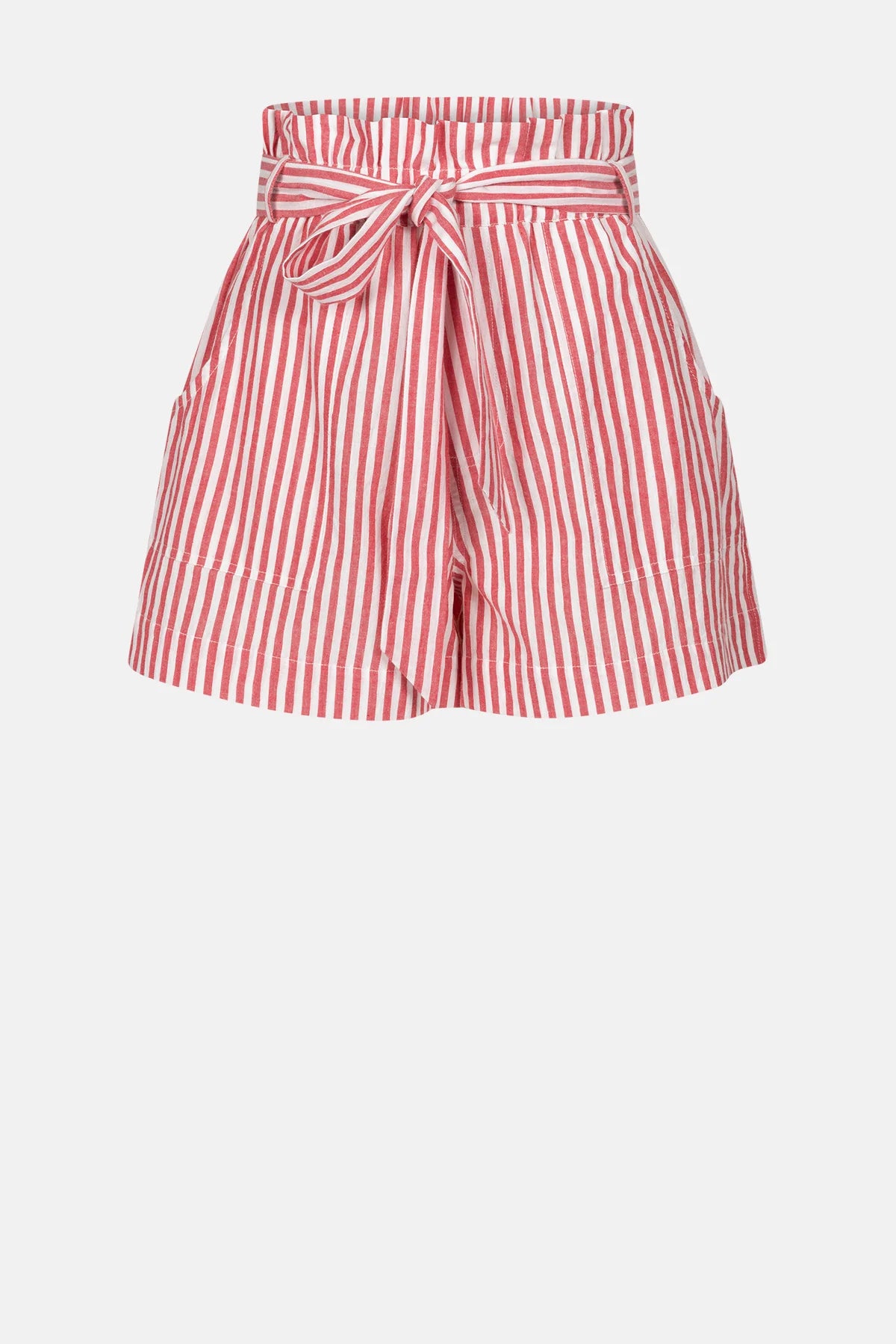 Lilla Cotton Shorts - Red & White