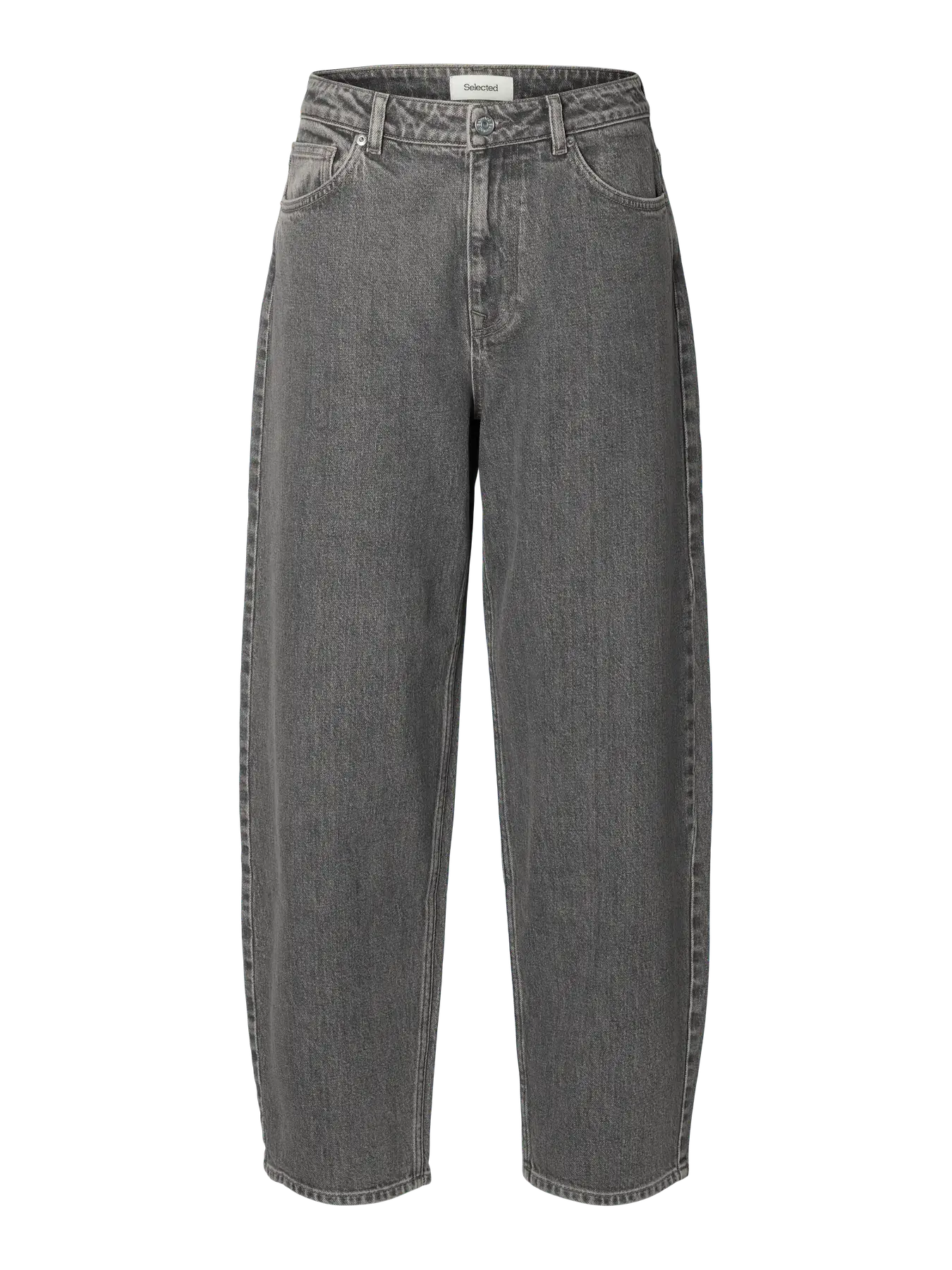 SLFBarrel Bea-Kori HW Jeans - Medium Grey Denim