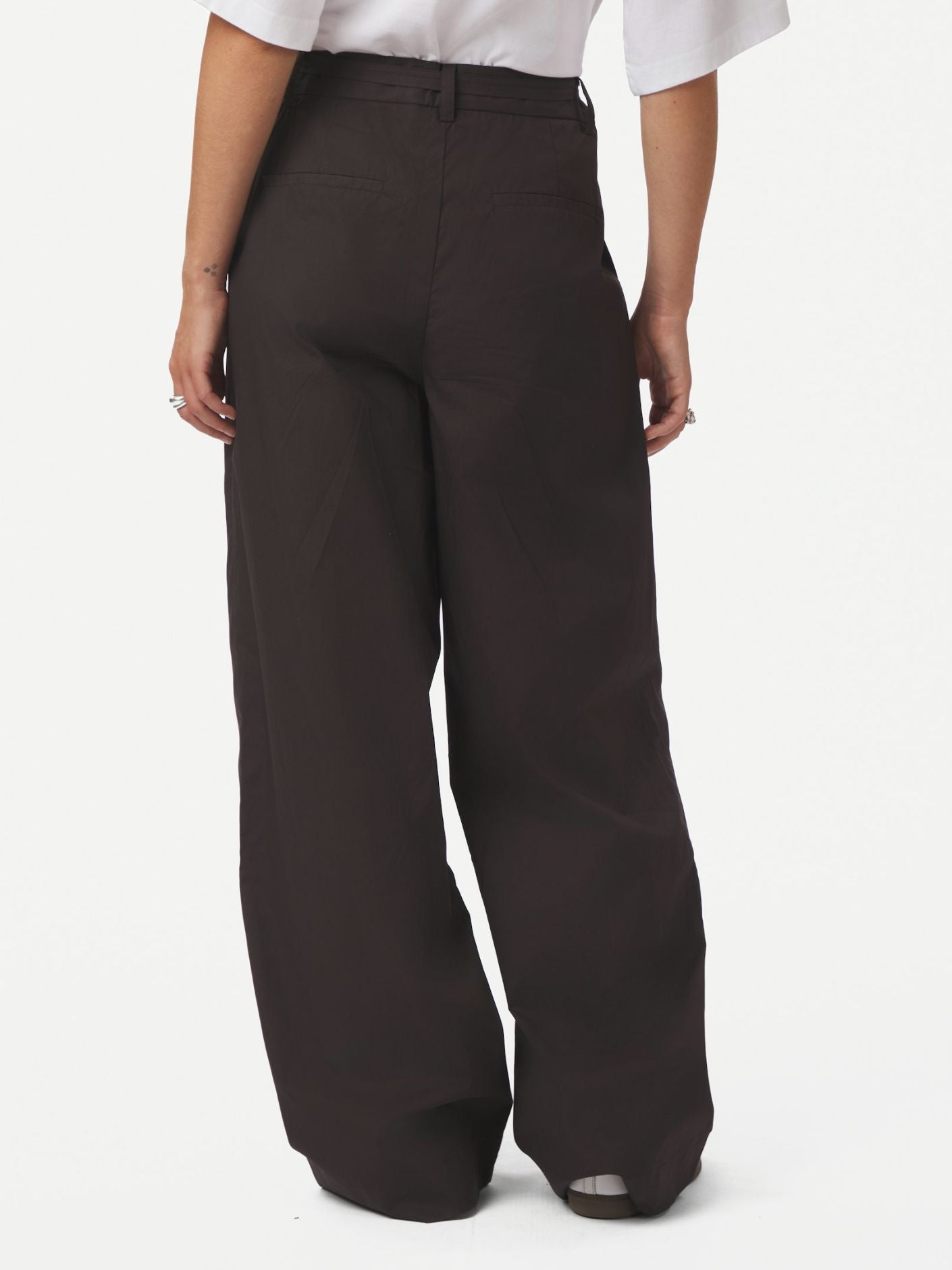 Malba Poplin Pants - Dark Brown