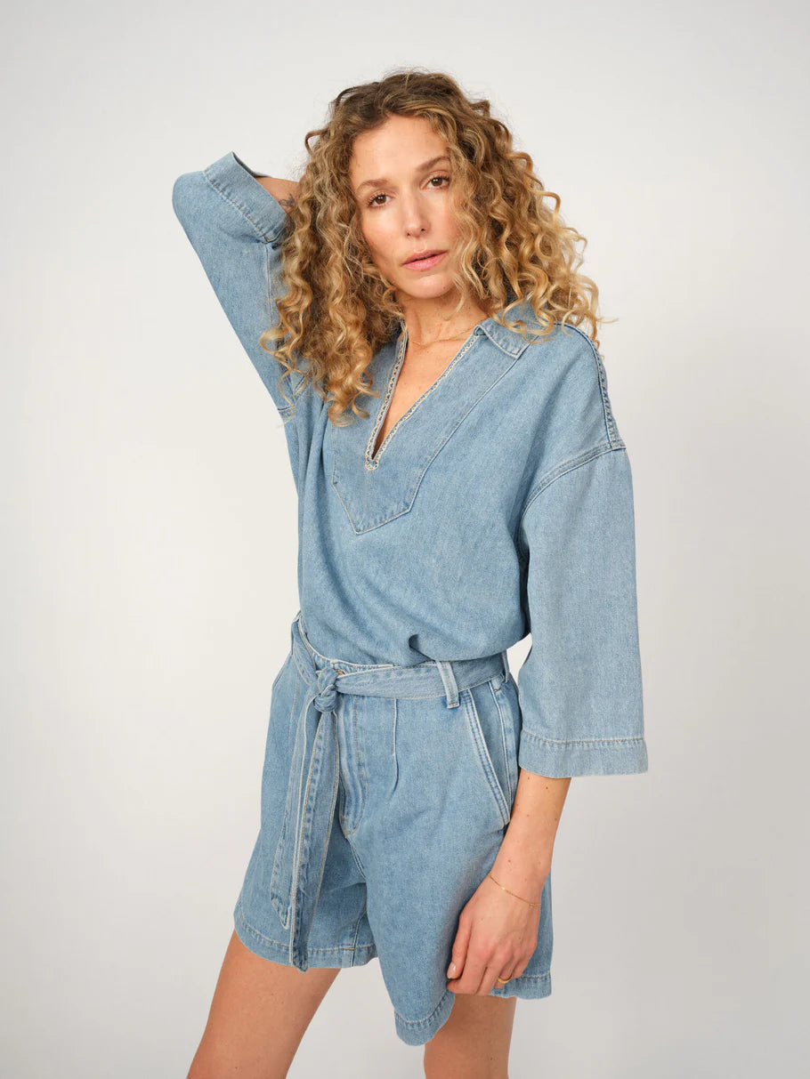 MMMeggi Denim Shorts - Light Blue
