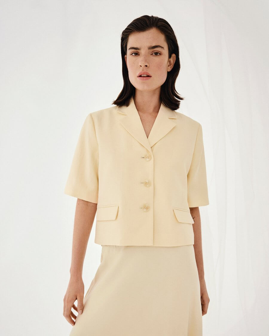 MschKeeley Edelmira 2/4 Blazer - Bleached Sand
